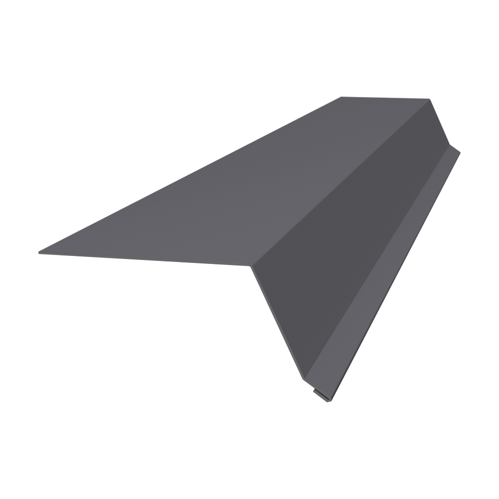 Планка капельник 100х55 0,45 PE с пленкой RAL 7004 сигнальный серый (2м)