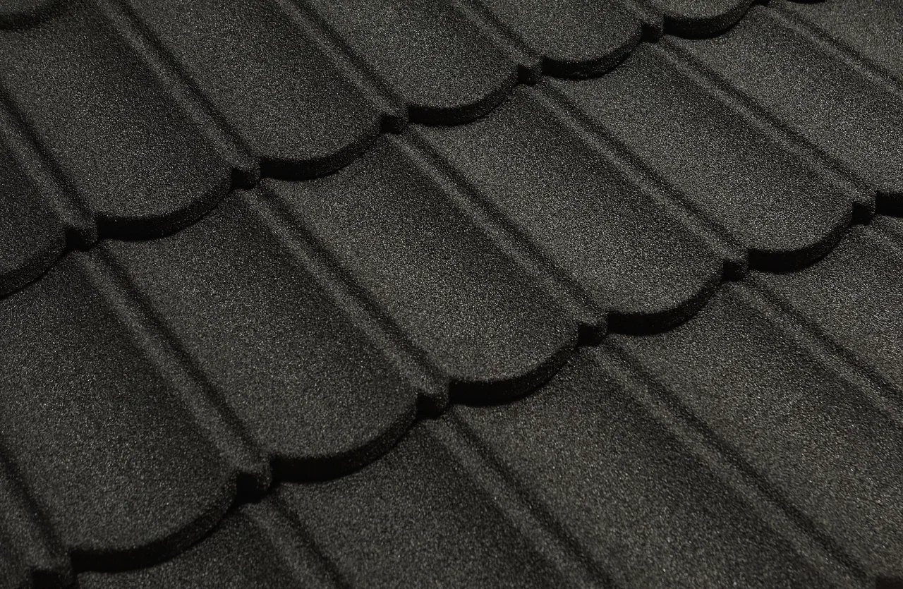 Лист композитной черепицы CM Roof Bond цвет black (черный)