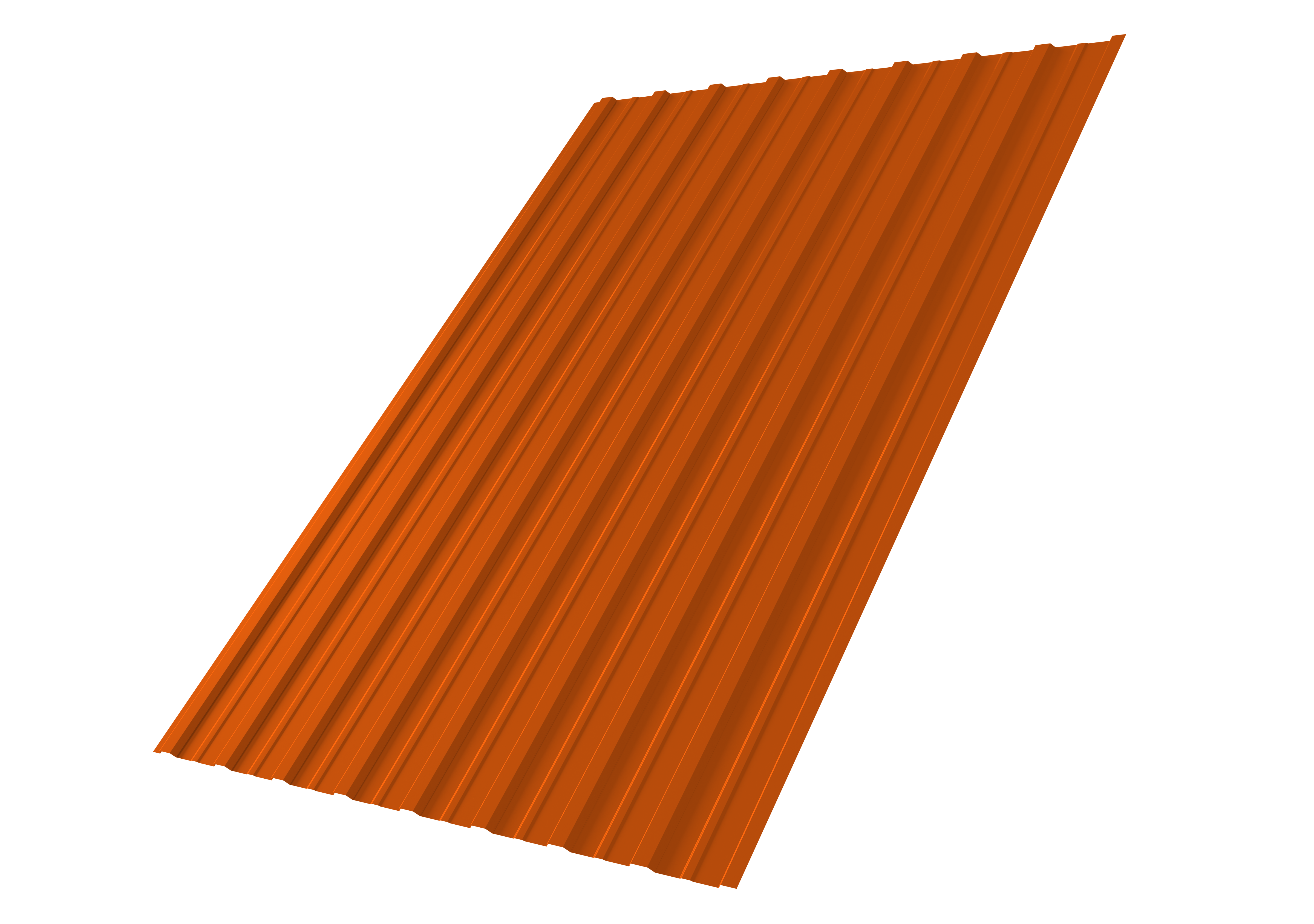 Профнастил С10A Grand Line 0,45 PE RAL 2004 оранжевый