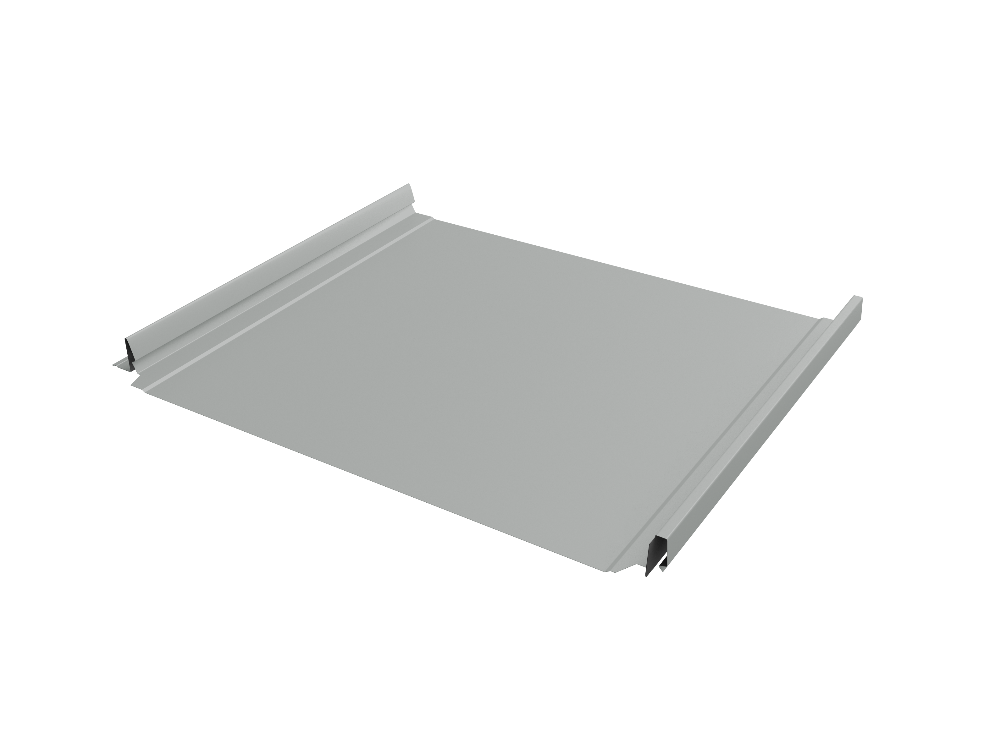 Кликфальц Pro Grand Line 0,45 PE с пленкой на замках RAL 9006 бело-алюминиевый