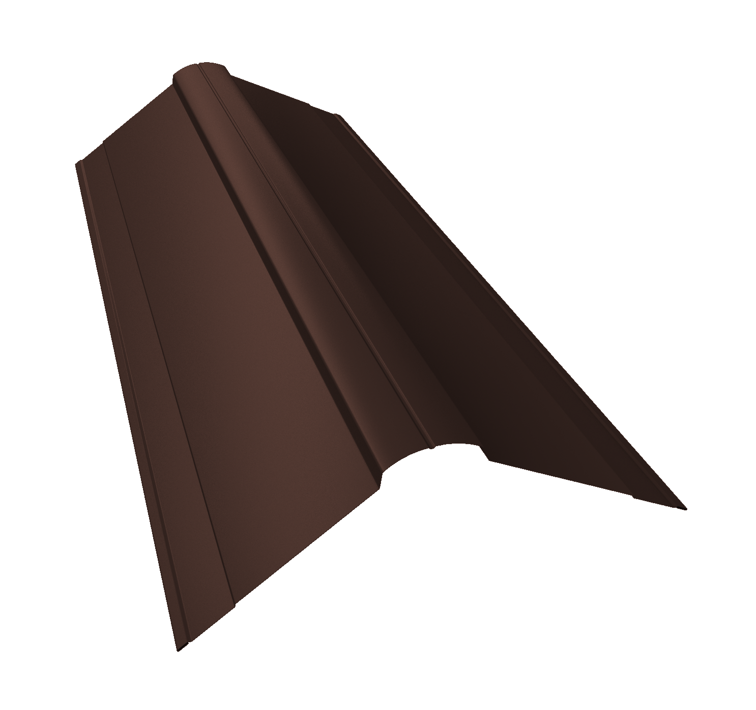 Планка конька фигурного 150x150 0,4 PE-Double с пленкой RAL 8017 шоколад (2м)