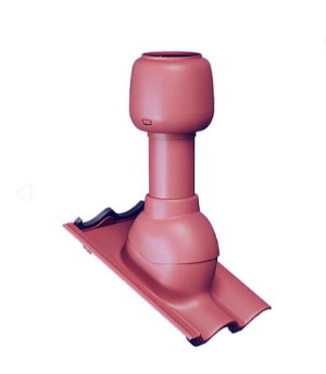 Дефлектор скатный для волновой черепицы (h 500мм, d 110мм) Франкфуртская, Таунус вишня