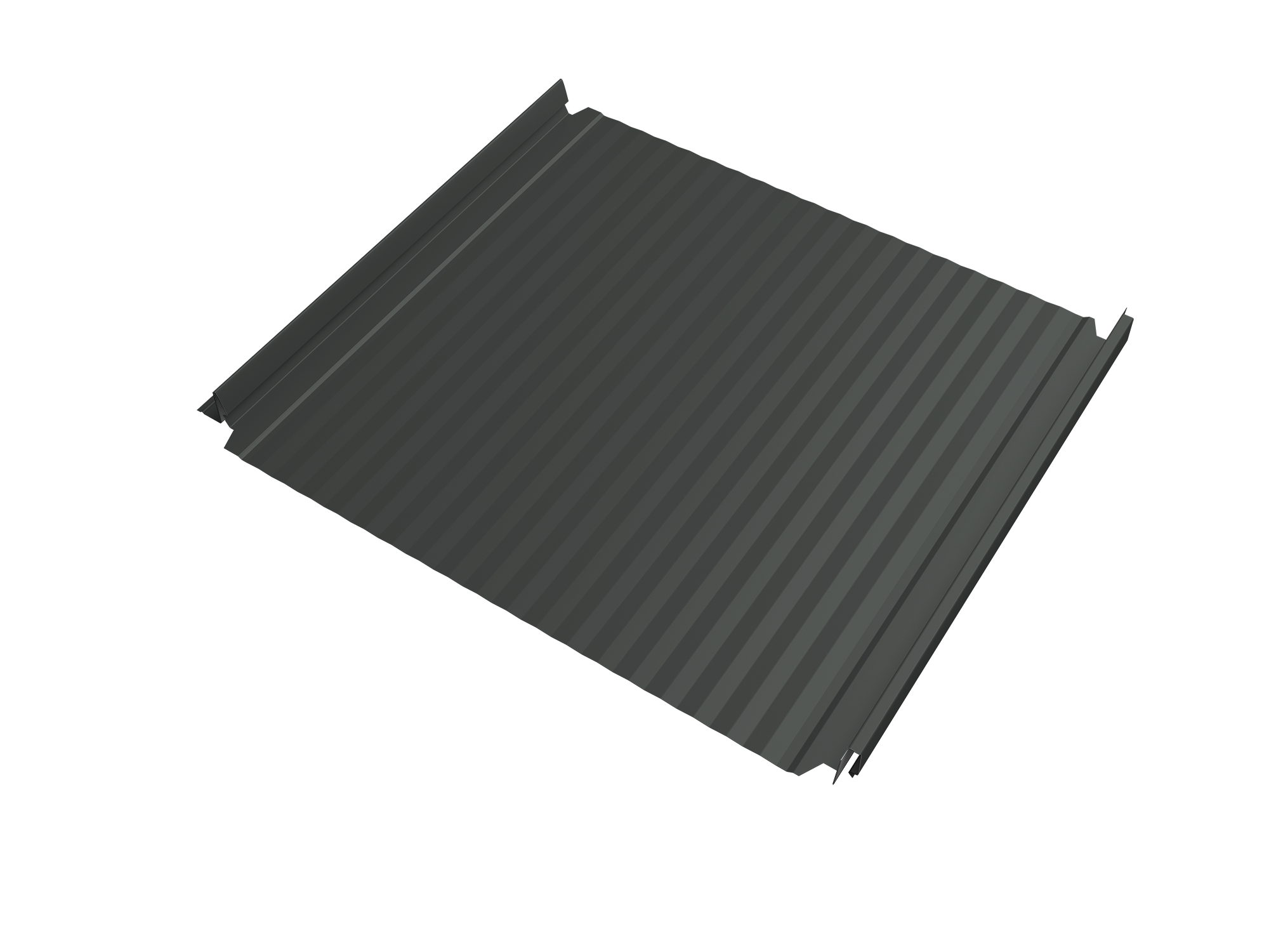 Кликфальц Double Pro Gofr Grand Line 0,45 PE с пленкой на замках RAL 7005 мышино-серый