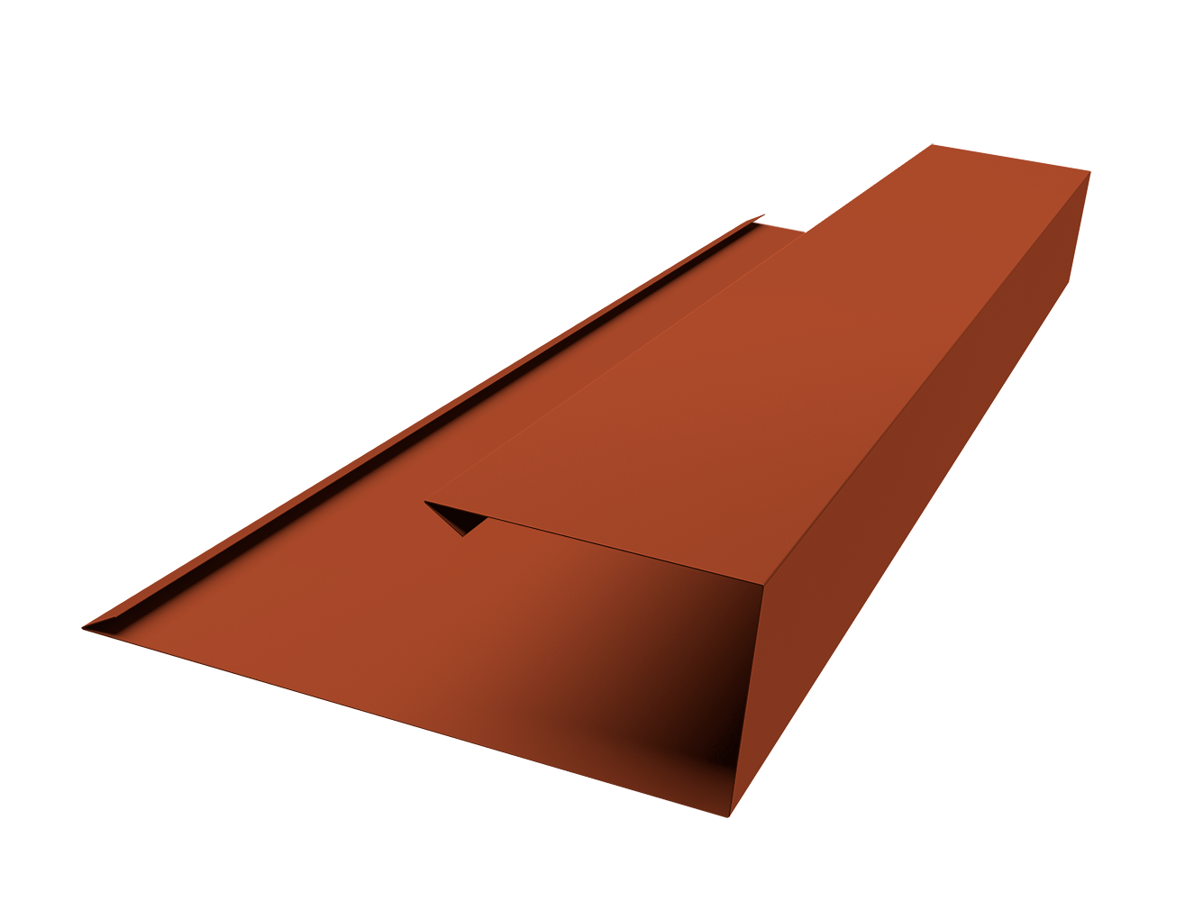 Планка торцевая страховочная Grand Line 0,5 Velur X RAL 8004 терракота (3м)