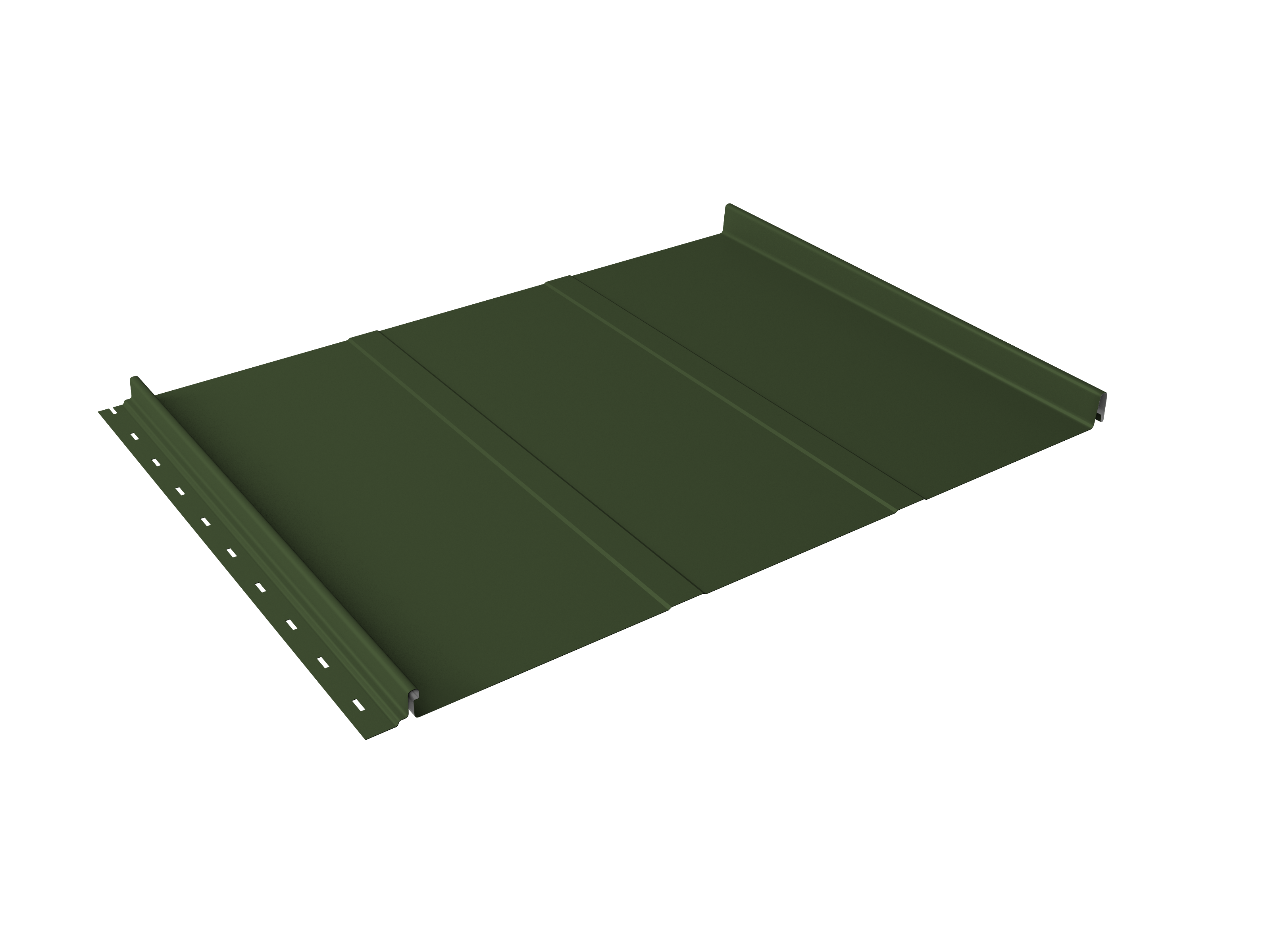 Кликфальц Line Grand Line 0,5 Satin Matt TX с пленкой на замках RAL 6020 хромовая зелень