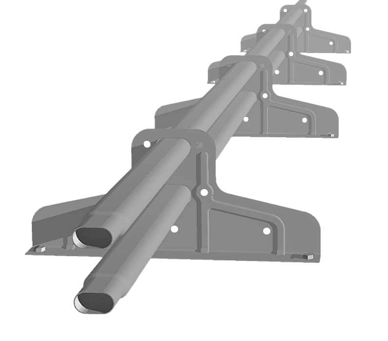 Снегозадержатель Стандарт Т4 d 40х20 RAL 9006 (3м)