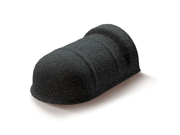 Конек торцевой полукруглый (пластиковый) для композитной черепицы Metrotile серый (0,3м)