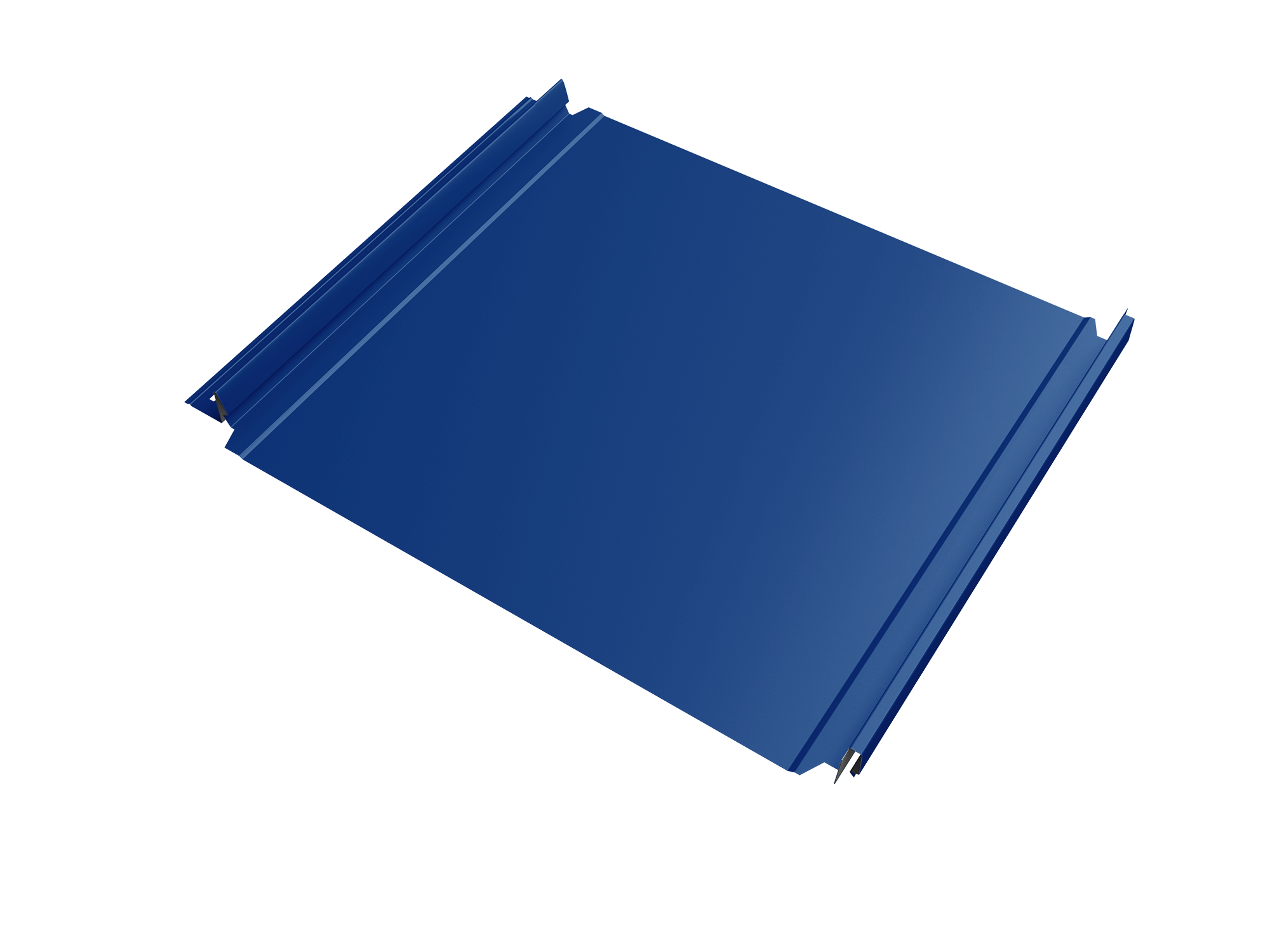 Кликфальц Double Pro Grand Line 0,45 PE с пленкой на замках RAL 5005 сигнальный синий