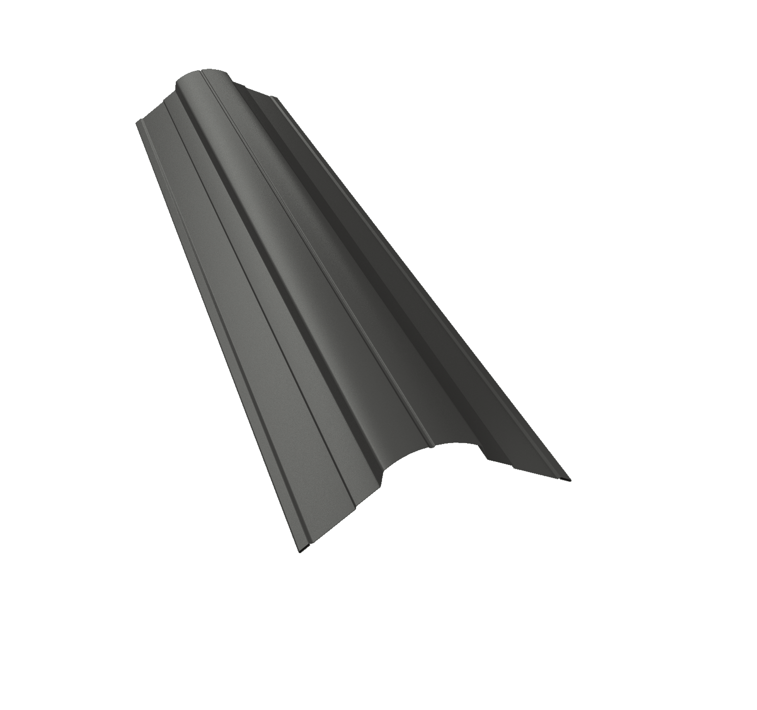 Планка конька фигурного 70x70 0,45 PE с пленкой RAL 7005 мышино-серый (3м)