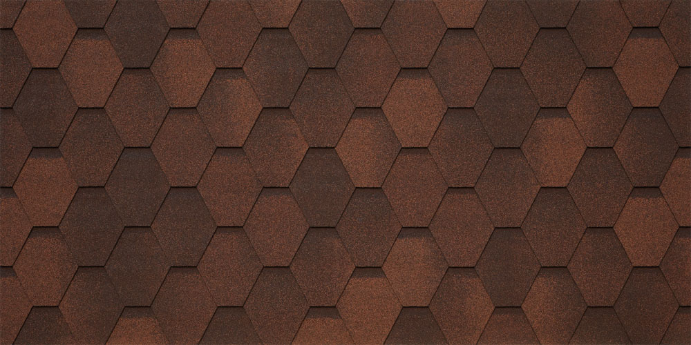 Черепица гибкая Tegola Garda pelle 227 (красно-коричневый)