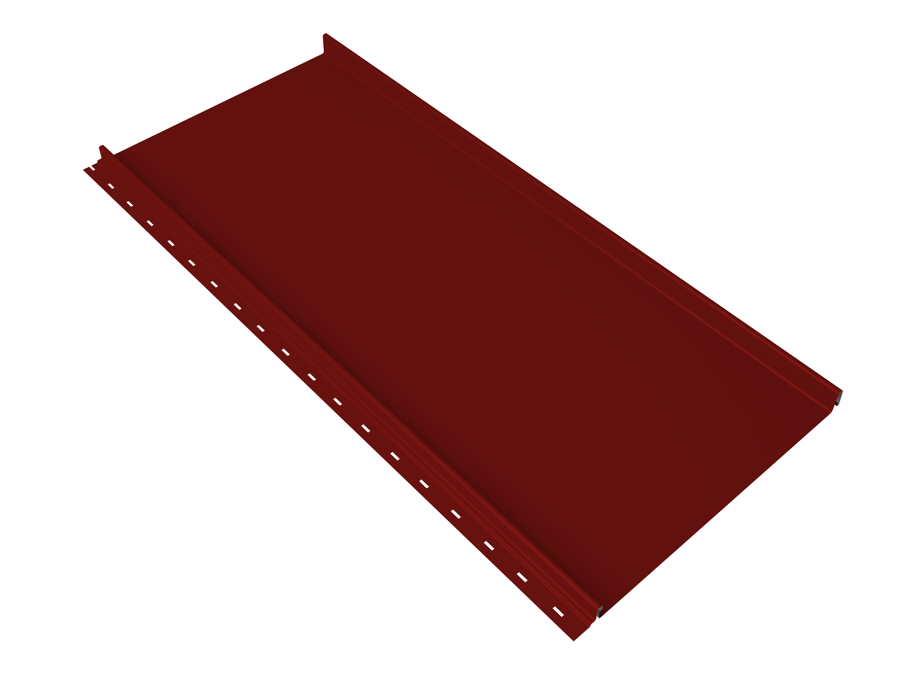 Кликфальц mini Grand Line 0,45 PE с пленкой на замках RAL 3011 коричнево-красный