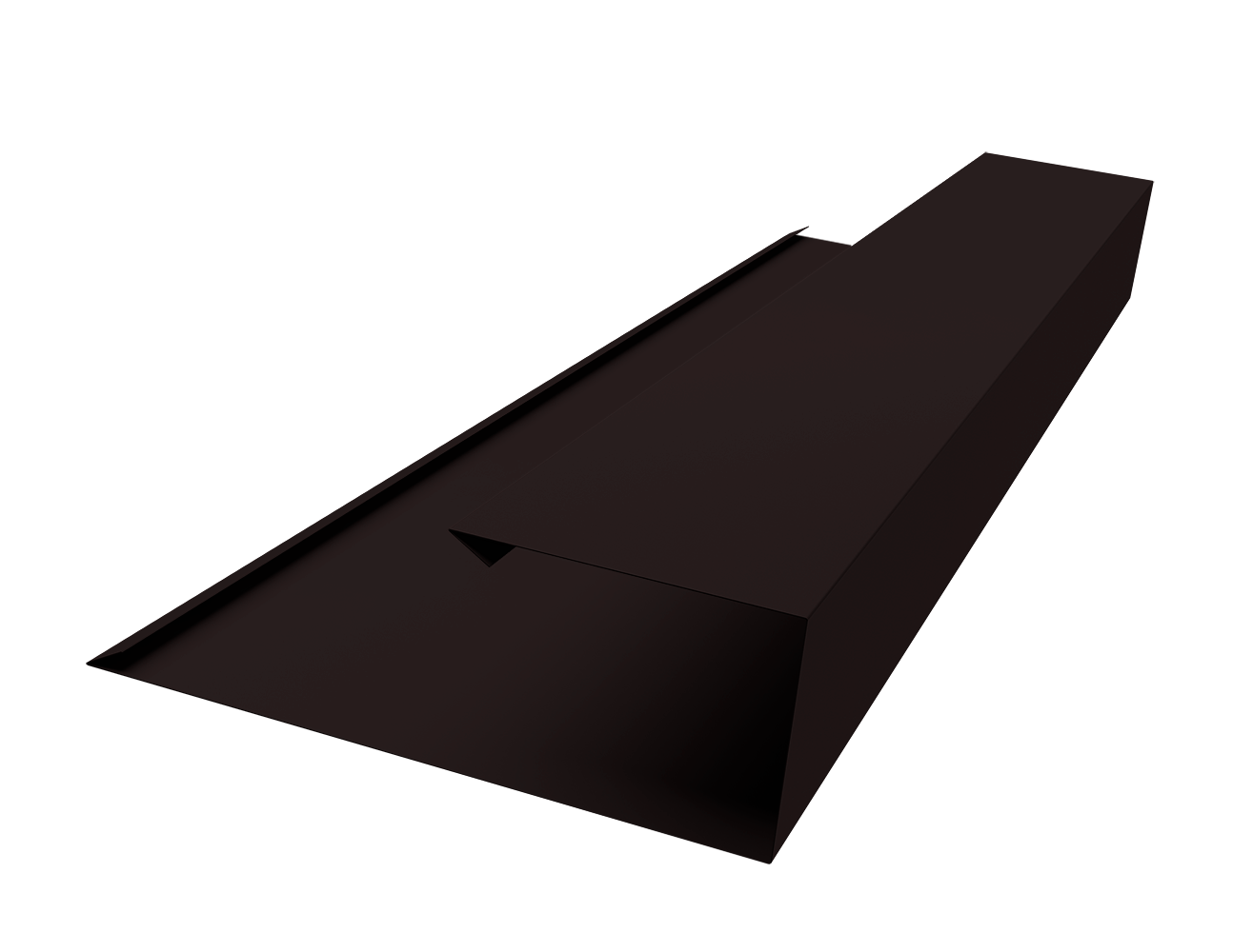 Планка торцевая страховочная 0,45 PE-Double с пленкой RAL 9005 черный (2м)