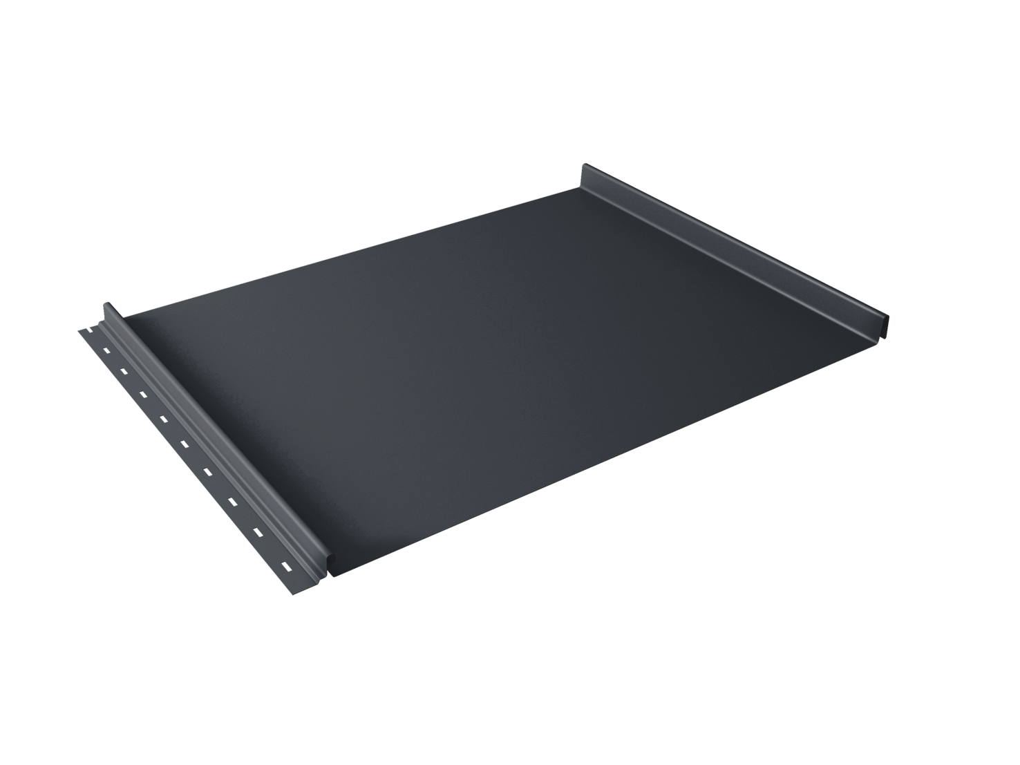 Кликфальц Grand Line 0,45 PE-Double с пленкой на замках RAL 7024 мокрый асфальт