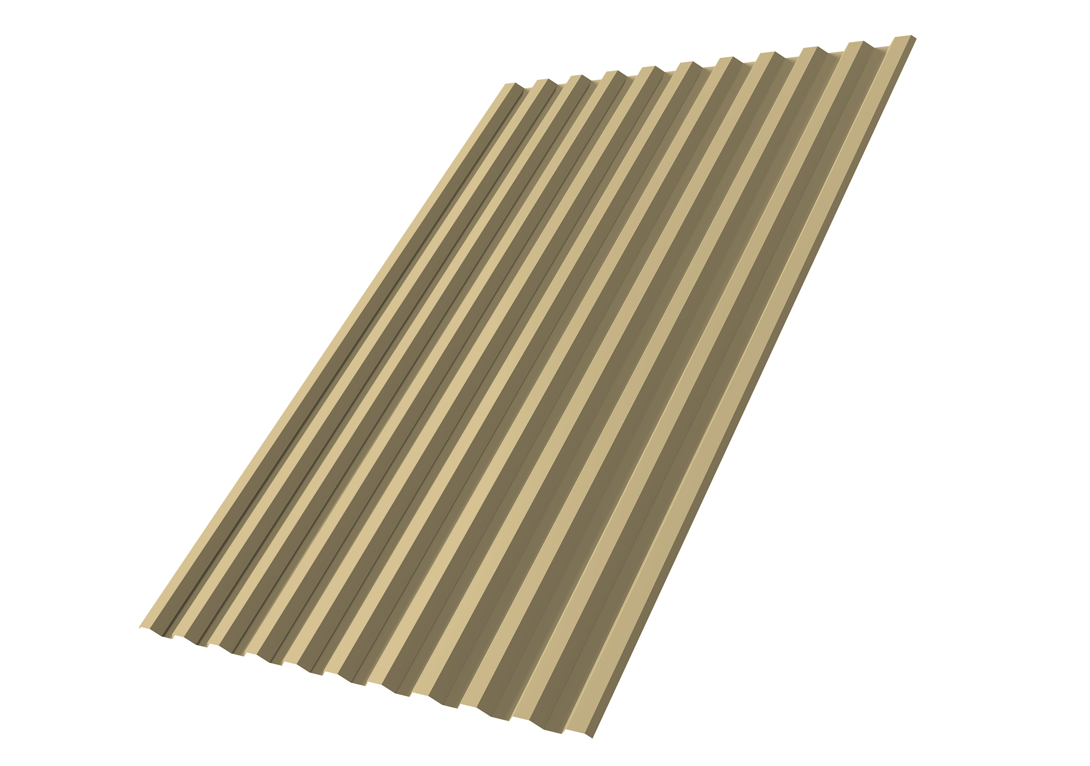 Профнастил С21R Grand Line 0,4 PE с пленкой RAL 1014 слоновая кость