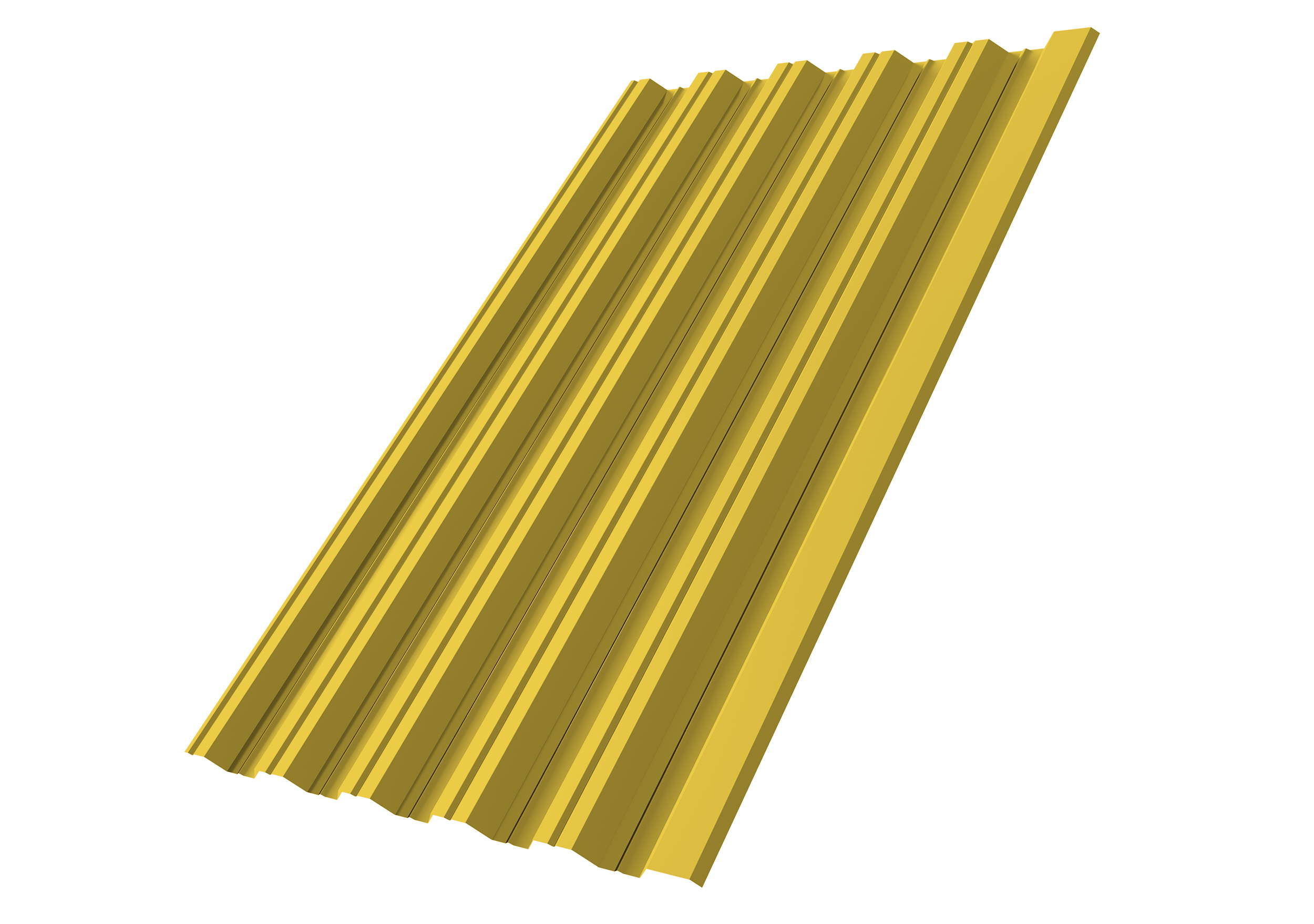 Профнастил НС35R Grand Line 0,45 PE RAL 1018 цинково-желтый