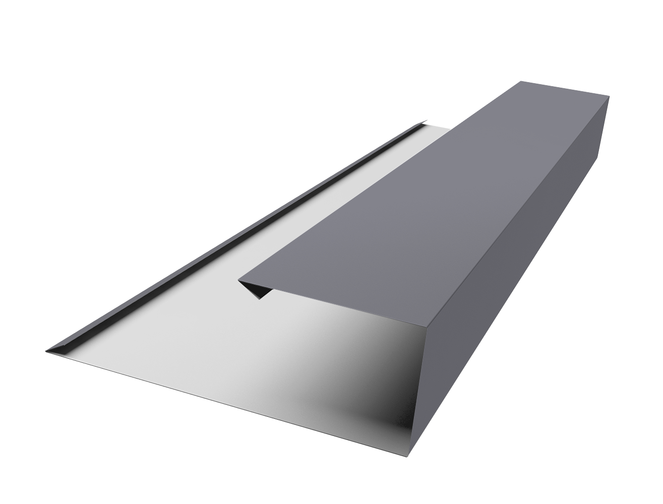 Планка торцевая страховочная 0,45 Drap TX RAL 7004 сигнальный серый (3м)