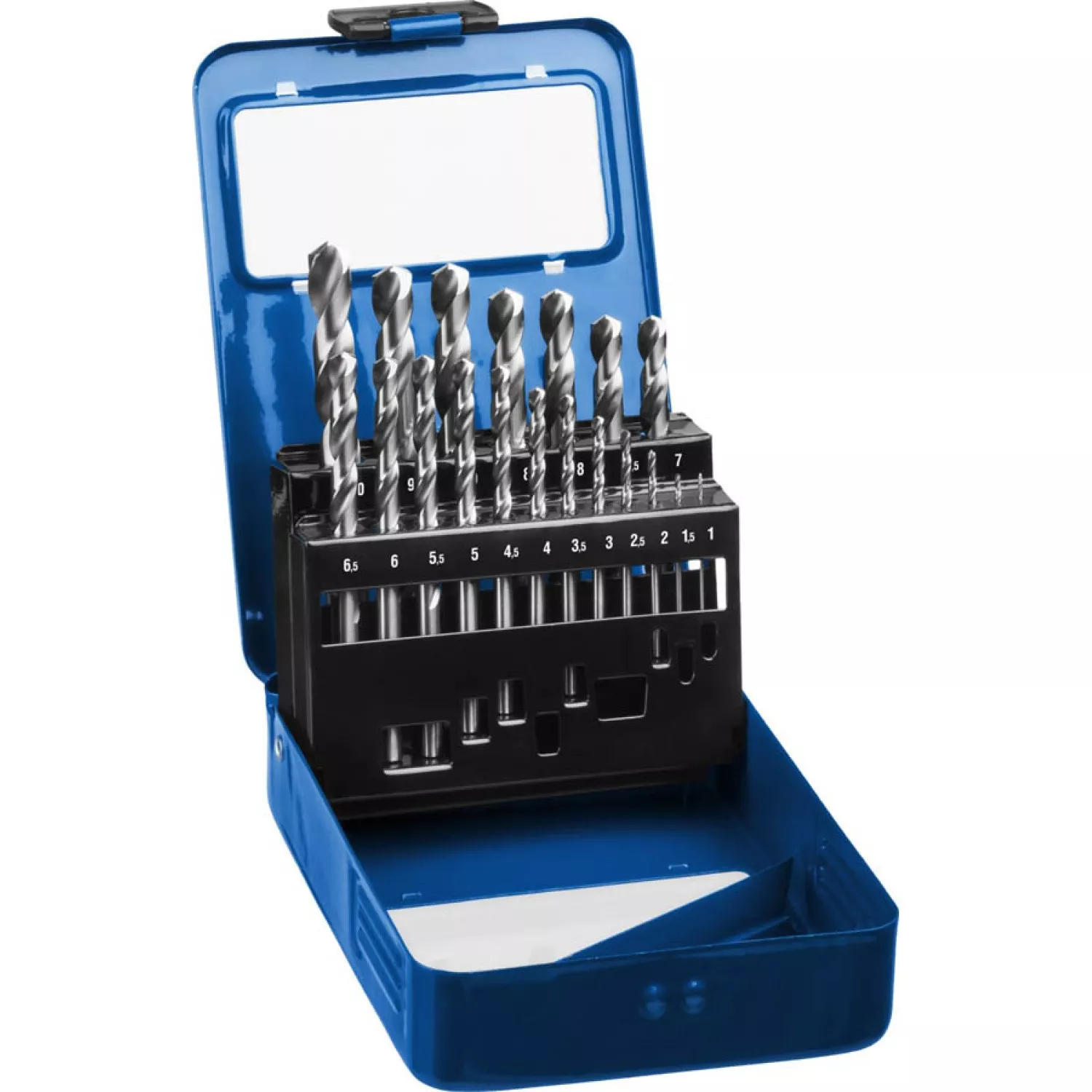 Набор сверл по металлу Зубр Проф-А сталь Р6М5 класс А металлический бокс (1-10мм) 19шт