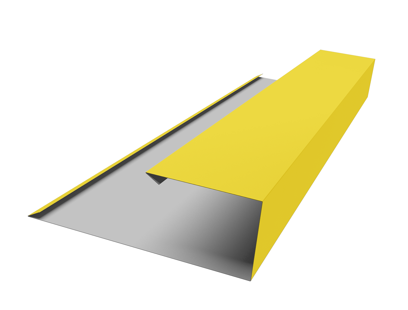 Планка торцевая страховочная 0,45 PE с пленкой RAL 1018 цинково-желтый (3м)