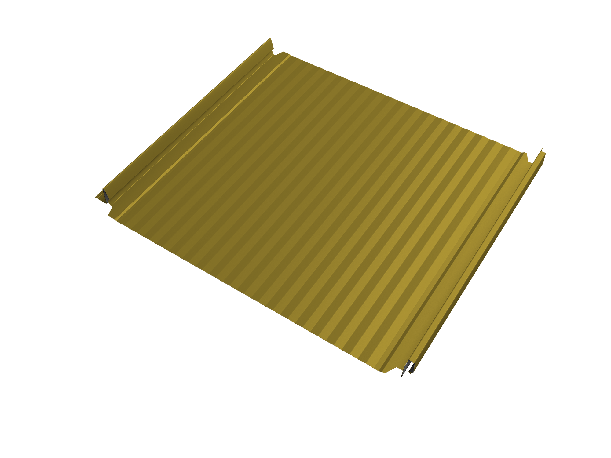 Кликфальц Double Pro Gofr Grand Line 0,45 PE с пленкой на замках RAL 1018 цинково-желтый