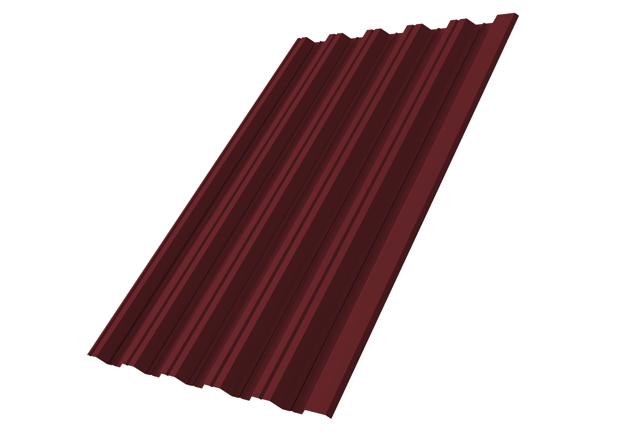 Профнастил НС35R Grand Line 0,45 PE-Double RAL 3005 красное вино