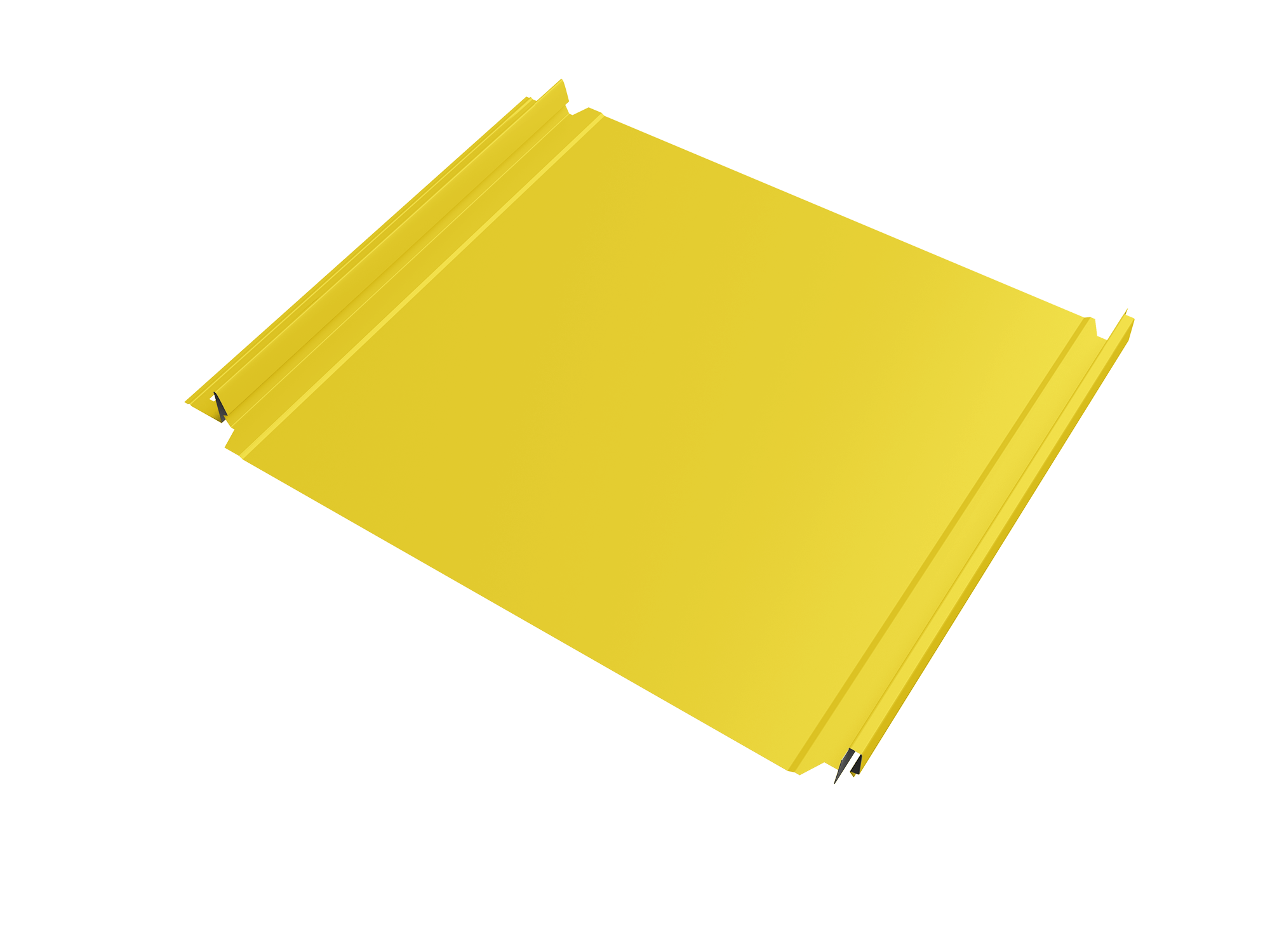 Кликфальц Double Pro Grand Line 0,45 PE с пленкой на замках RAL 1018 цинково-желтый