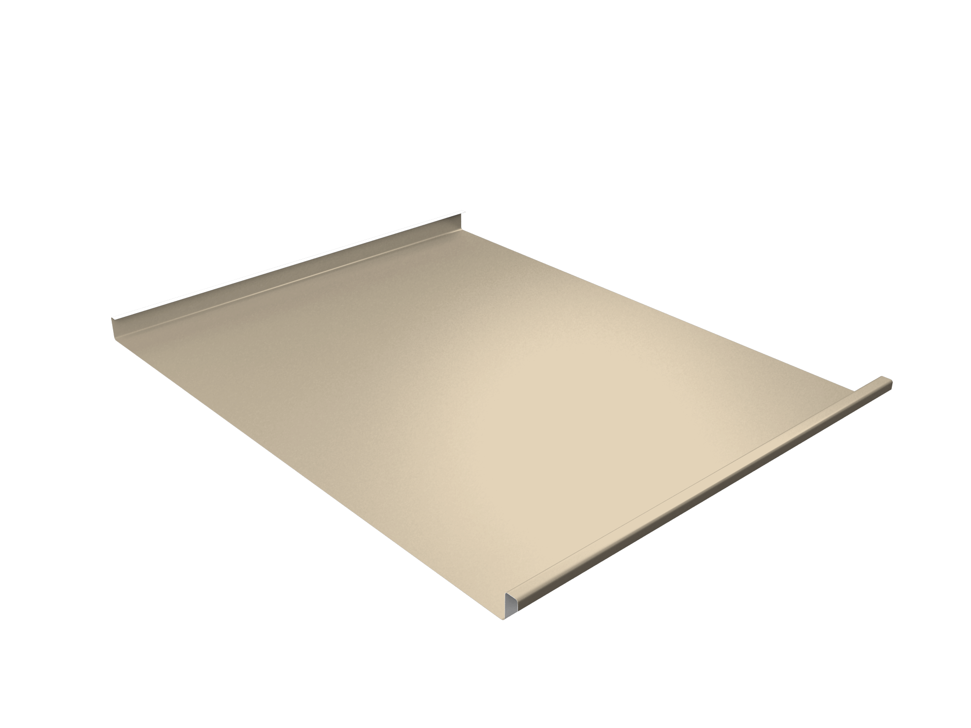 Фальц двойной стоячий Grand Line 0,5 Satin с пленкой на замках RAL 1015 светлая слоновая кость