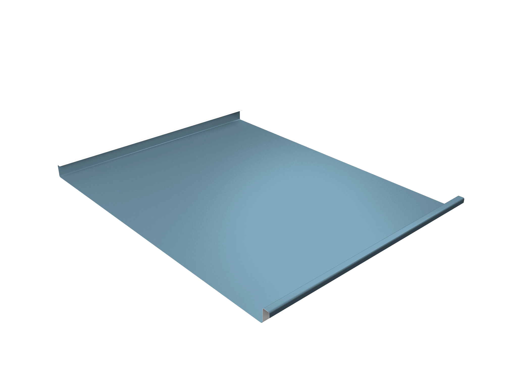 Фальц двойной стоячий Grand Line 0,45 Drap TX с пленкой на замках RAL 5024 пастельно-синий