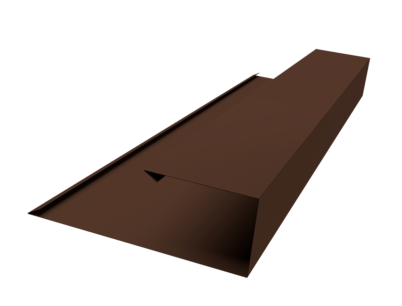 Планка торцевая страховочная 0,4 PE-Double с пленкой RAL 8017 шоколад (2м)