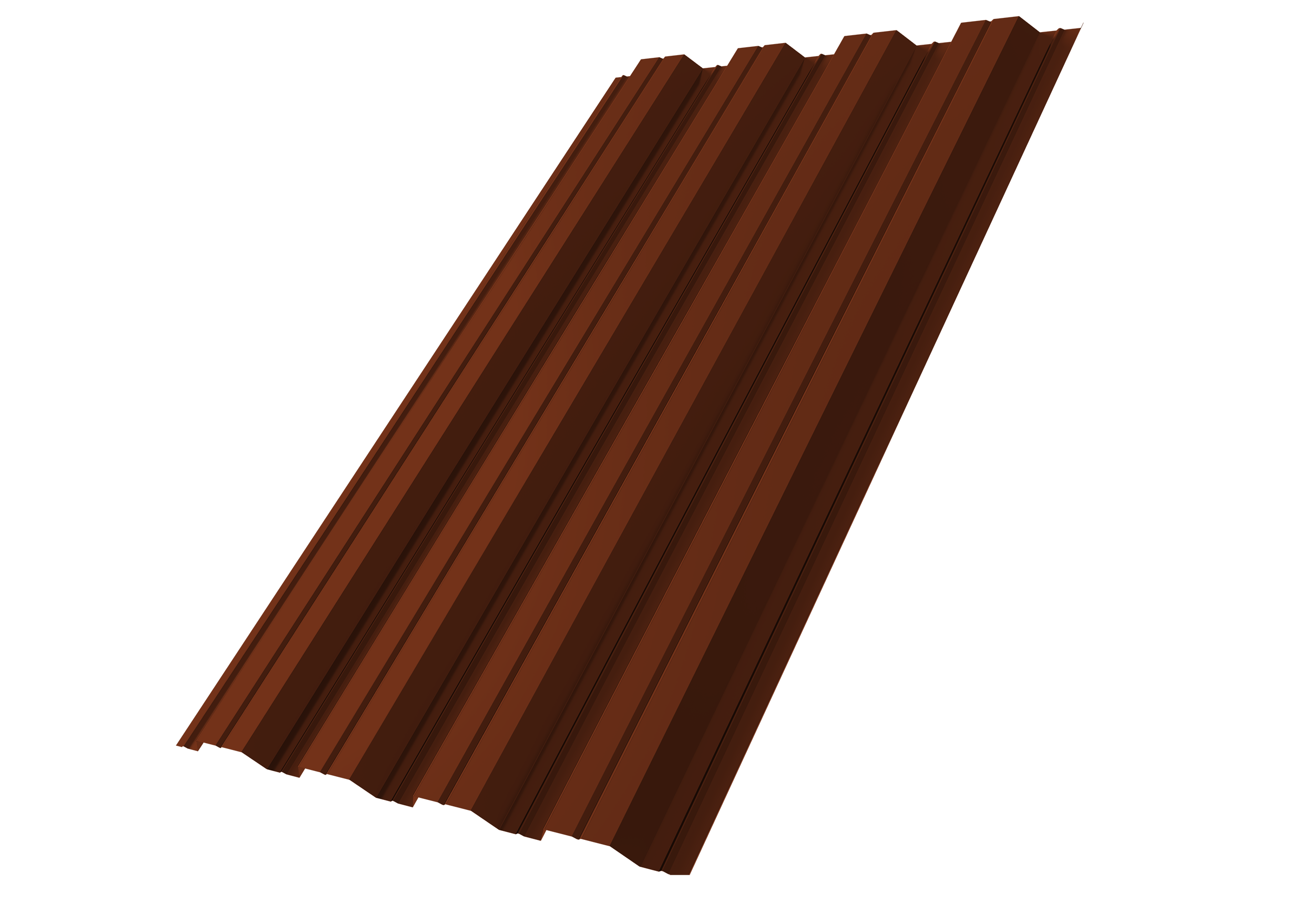 Профнастил НС44A Grand Line 0,5 Satin RAL 3009 оксидно-красный