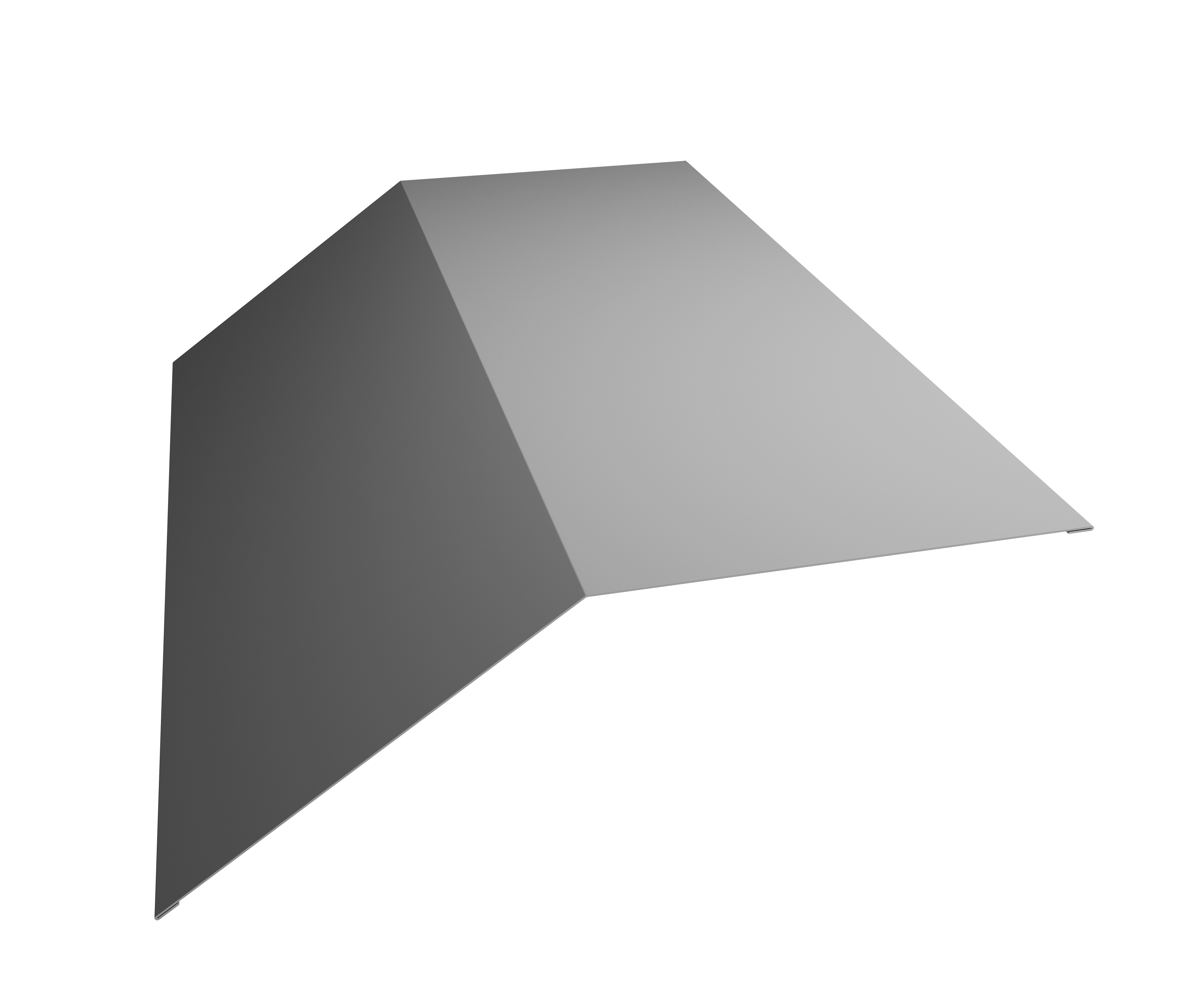 Планка конька плоского 190х190 0,45 PE с пленкой RAL 9003 сигнальный белый (3м)