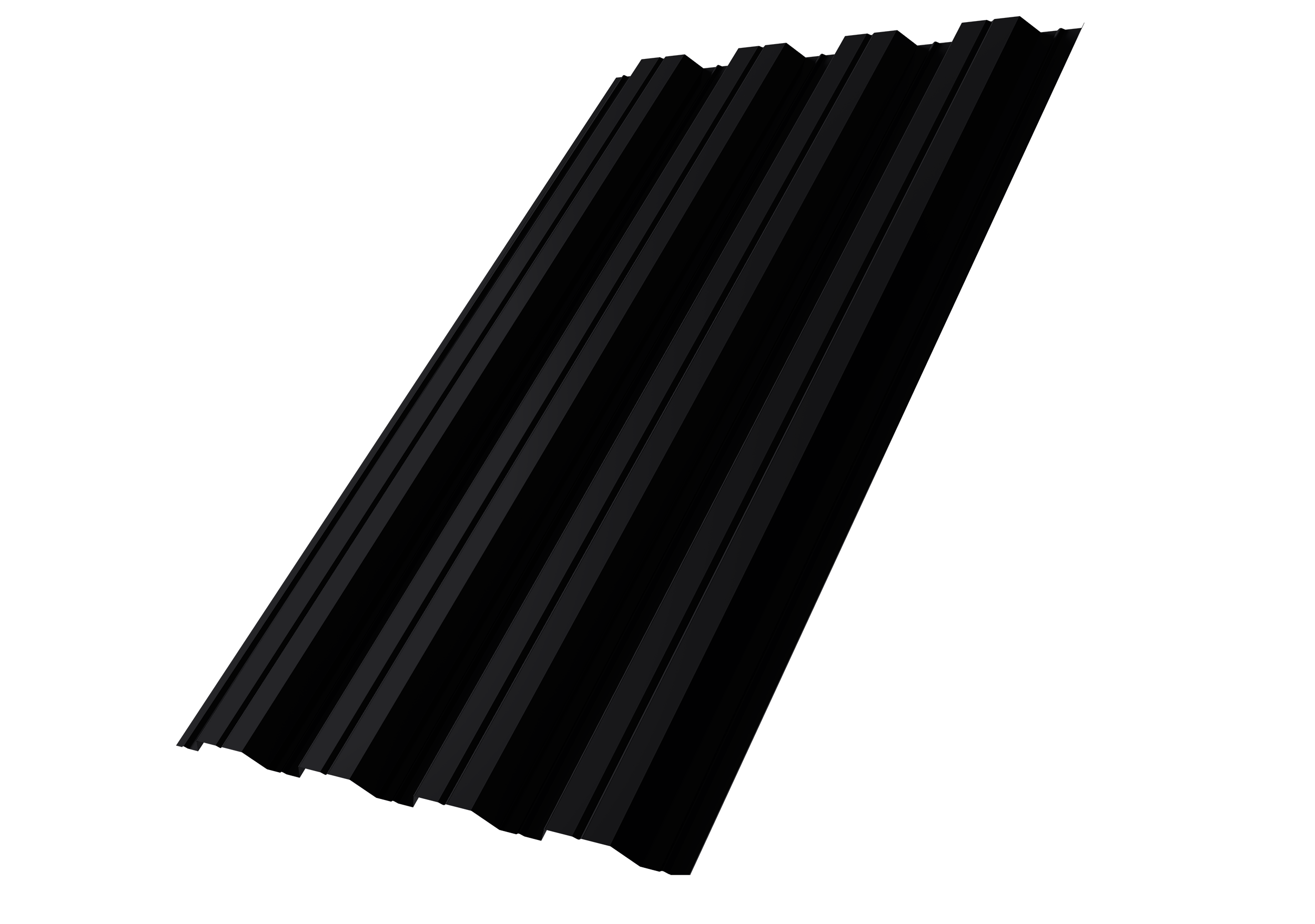 Профнастил НС44A Grand Line 0,5 Satin Matt RAL 9005 черный