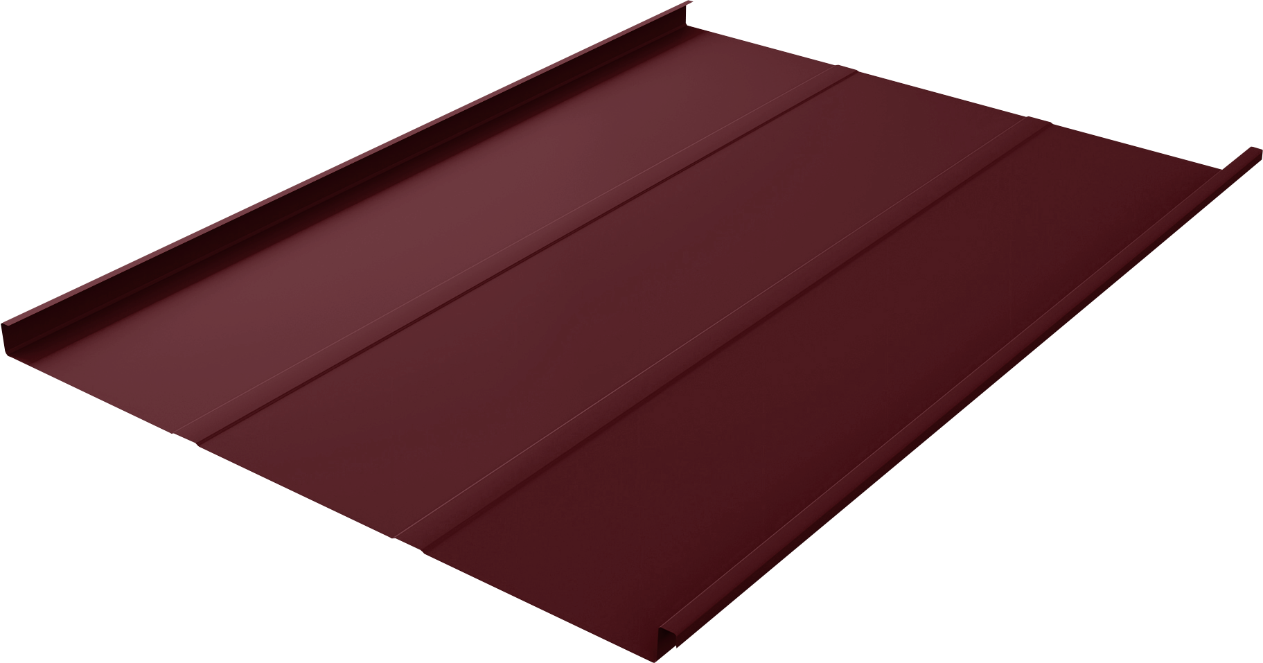 Фальц двойной стоячий Line Grand Line 0,7 PE с пленкой на замках RAL 3005 красное вино