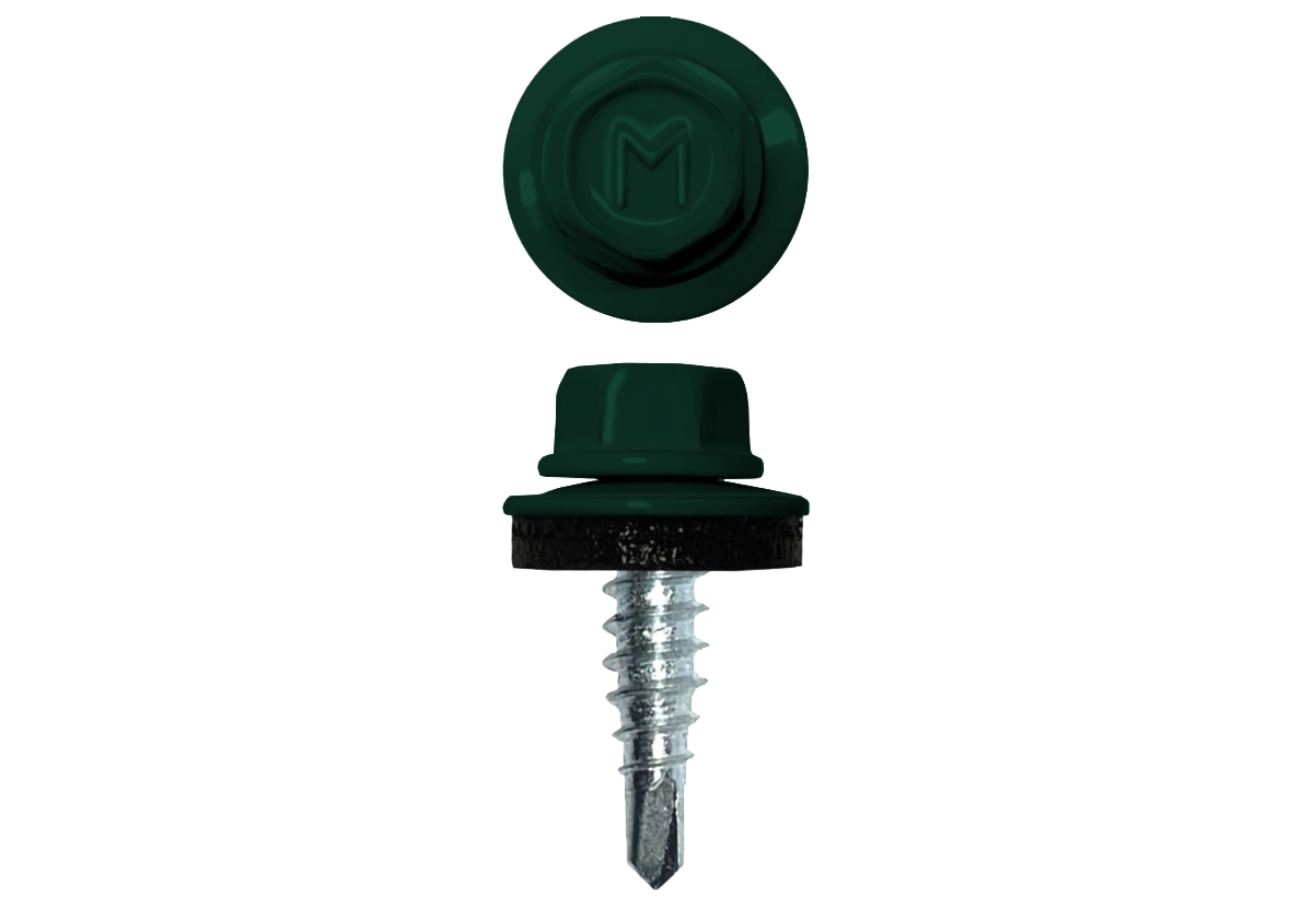 Саморез по металлу Daxmer 4,8х19 RAL 6005 (5000) сверло №2