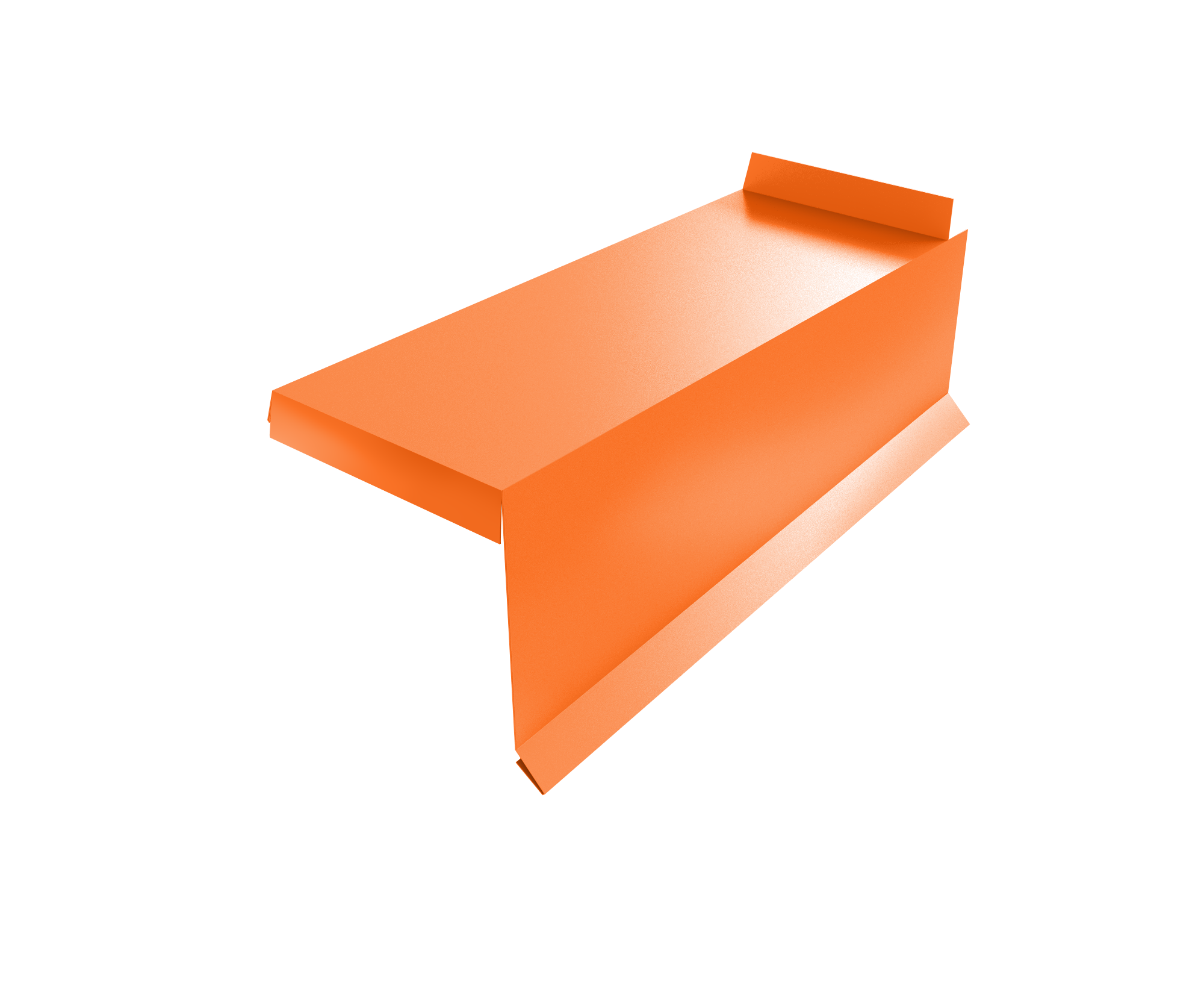 Планка торцевая сегментная Квадро профи Правая 0,45 PE RAL 2004 оранжевый