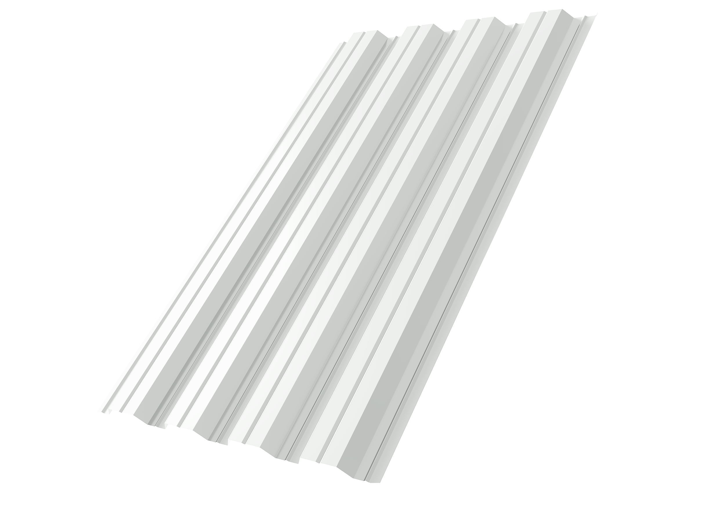 Профнастил НС44A Grand Line 0,5 PE RAL 9003 сигнальный белый