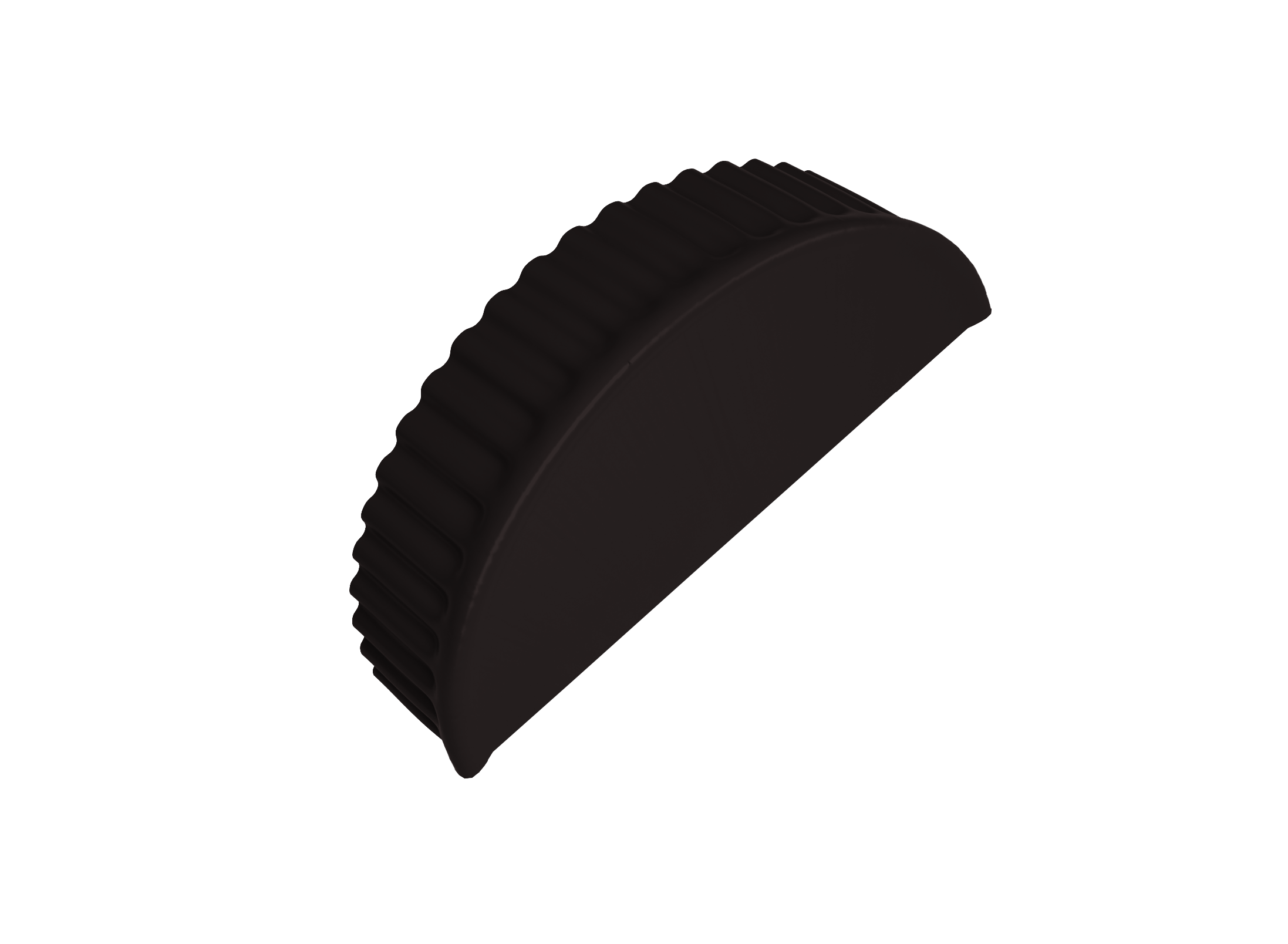 Заглушка малая торцевая 0,5 Drap TX RAL 9005 черный