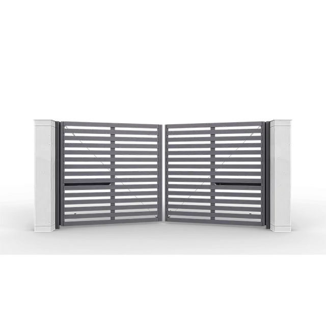 Антрацитовые автоматические распашные ворота Prestige 4 на 2 метра с приводом AM-3000KIT