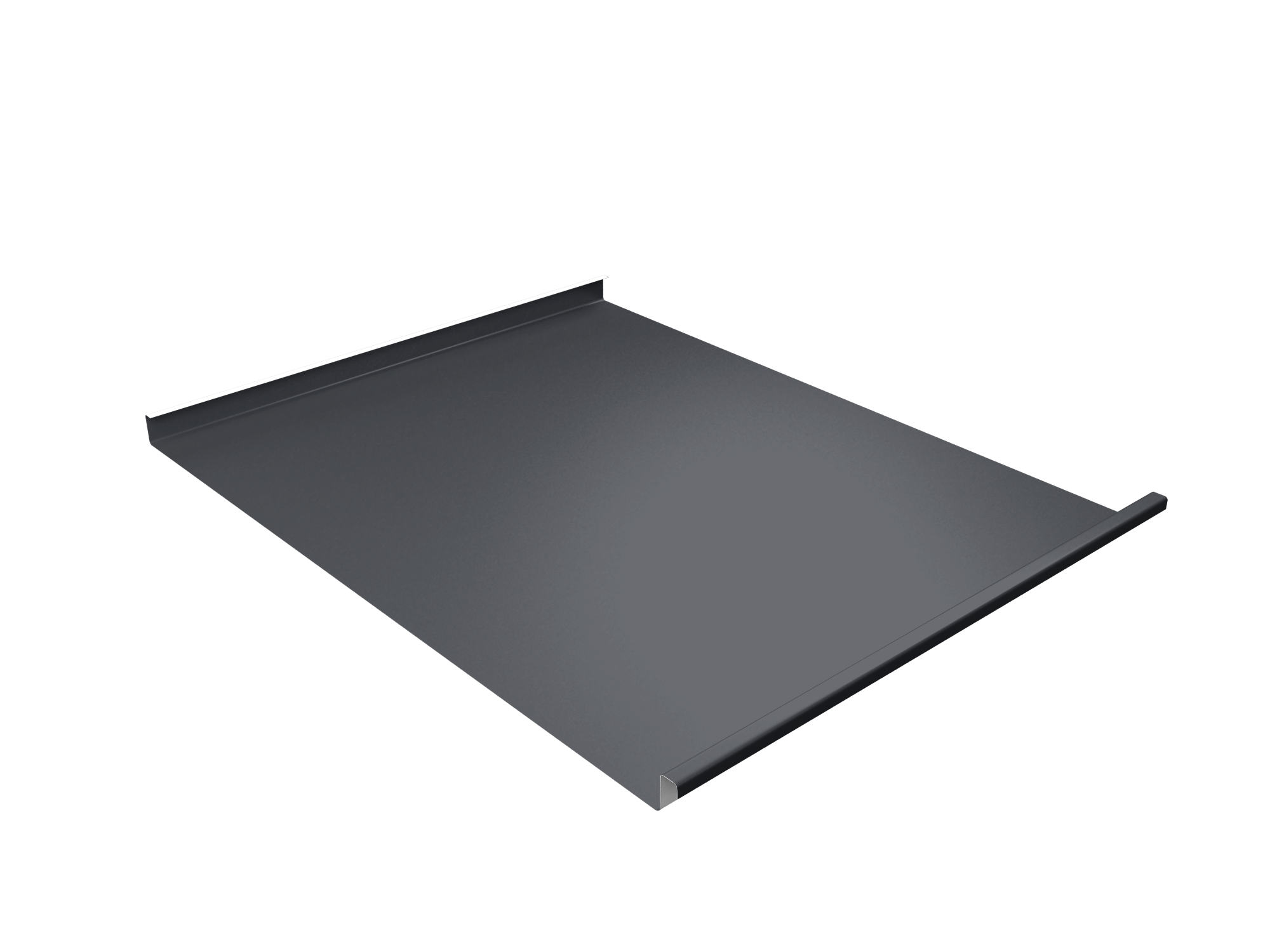 Фальц двойной стоячий Grand Line 0,5 PE с пленкой на замках RAL 7024 мокрый асфальт