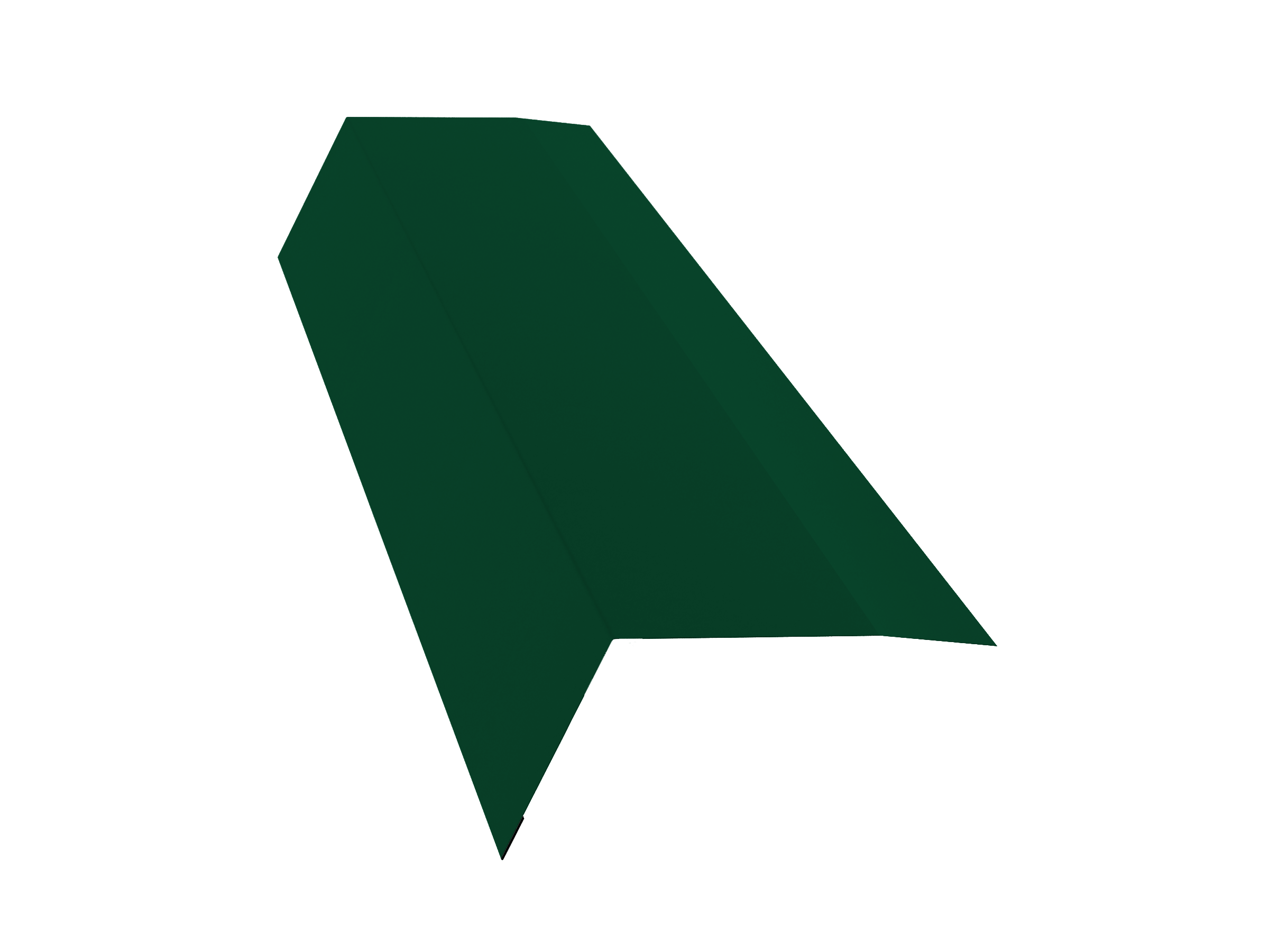 Планка карнизная 100х65 0,4 PE с пленкой RAL 6005 зеленый мох (2м)