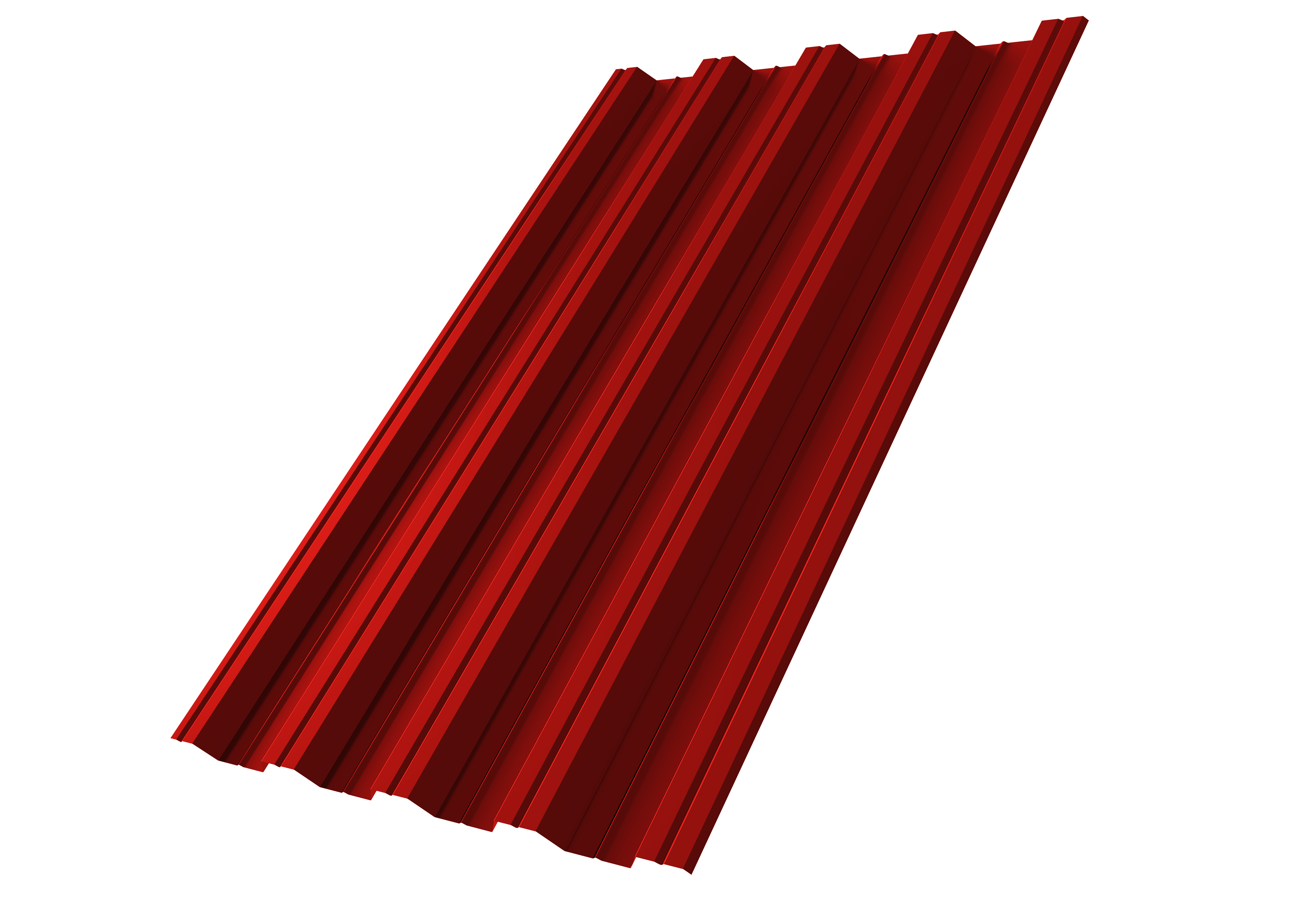 Профнастил НС44R Grand Line 0,5 Satin RAL 3011 коричнево-красный