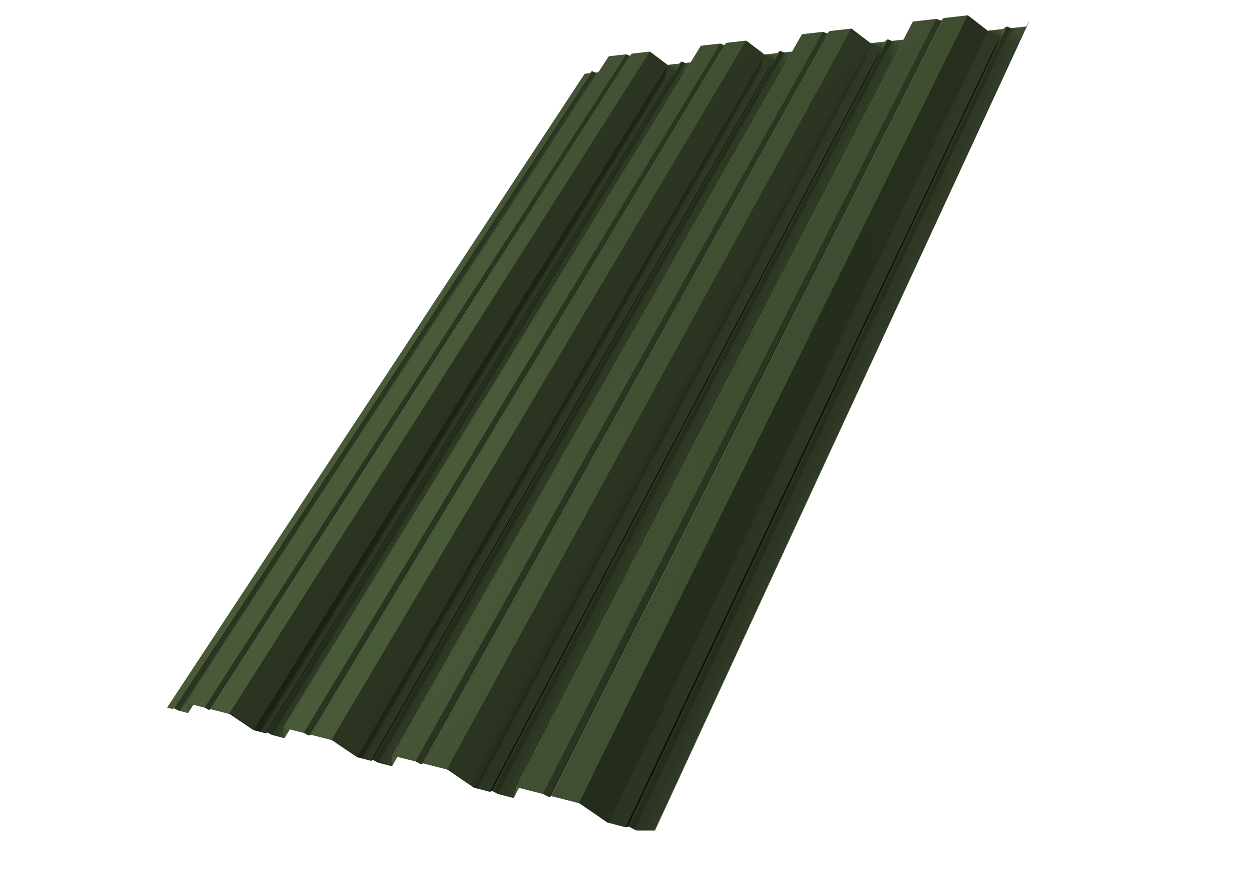 Профнастил НС44A Grand Line 0,5 Satin Matt TX RAL 6020 хромовая зелень