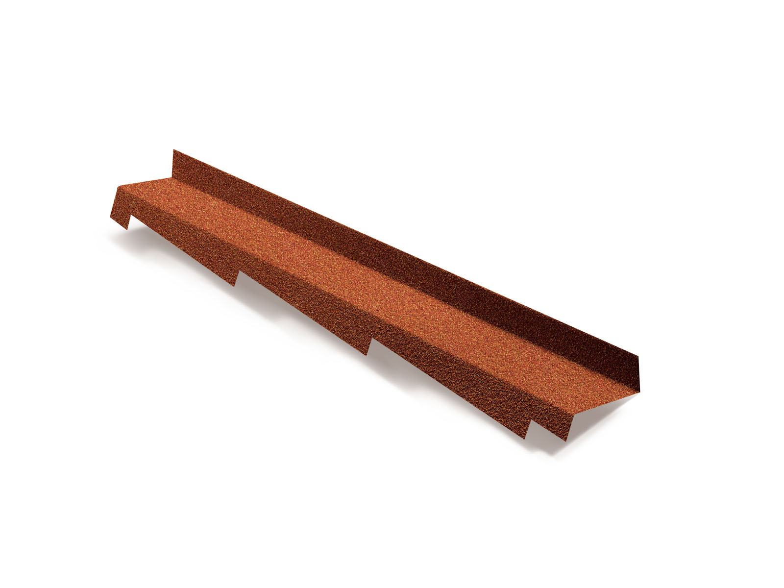 Планка примыкания левая для композитной черепицы Metrotile терракотовый (1,25м)