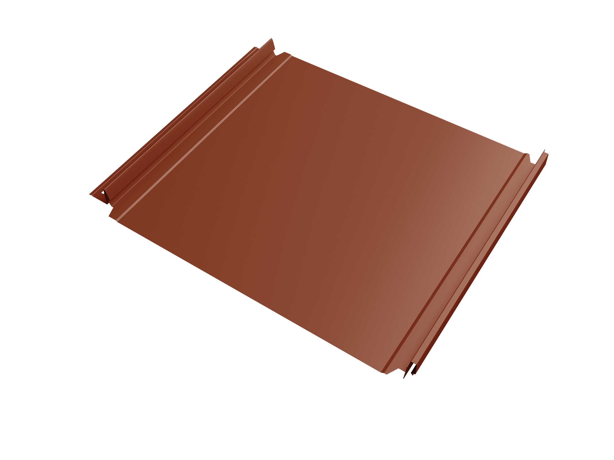 Кликфальц Double Pro Grand Line 0,5 Velur X с пленкой на замках RAL 8004 терракота