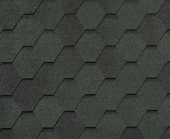 Черепица гибкая RoofShield Фемили Эко Лайт Стандарт зеленый с оттенением