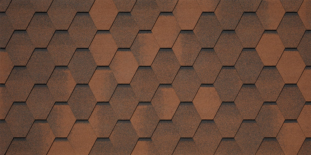 Черепица гибкая Tegola Veneto marrone 423 (коричневый с отливом)