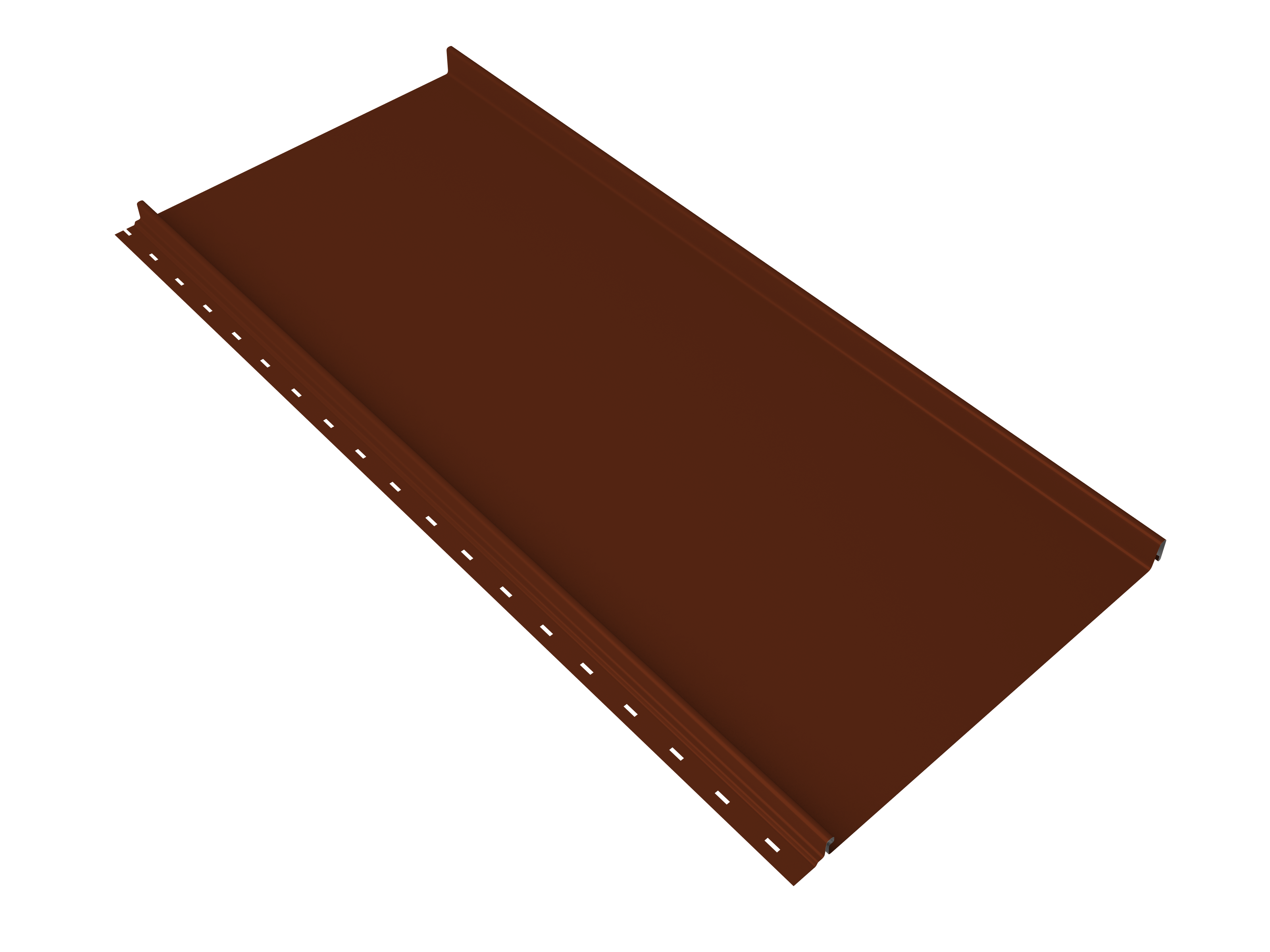 Кликфальц mini Grand Line 0,5 Satin с пленкой на замках RAL 3009 оксидно-красный