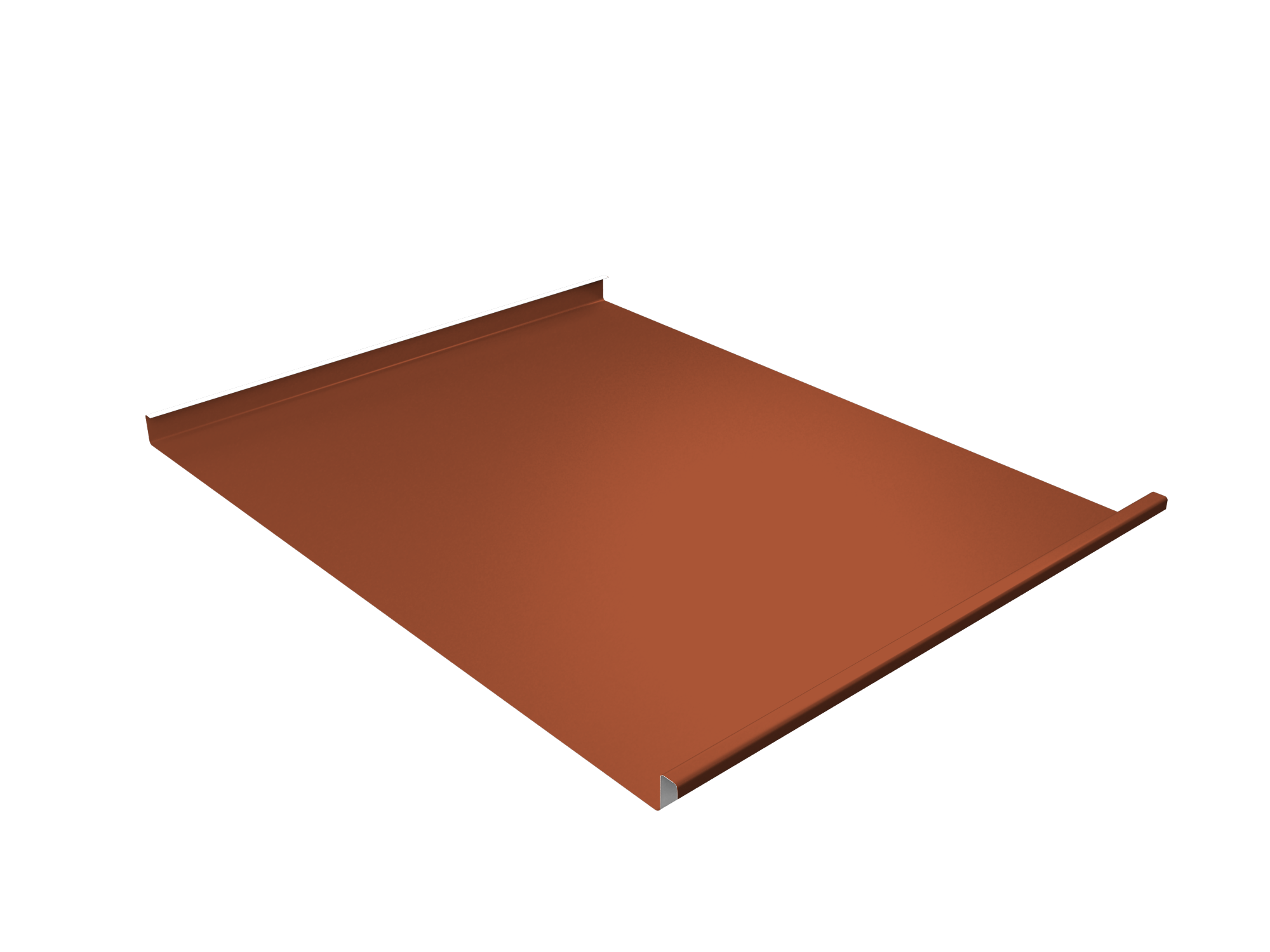 Фальц двойной стоячий Grand Line 0,45 PE с пленкой на замках RAL 8004 терракота