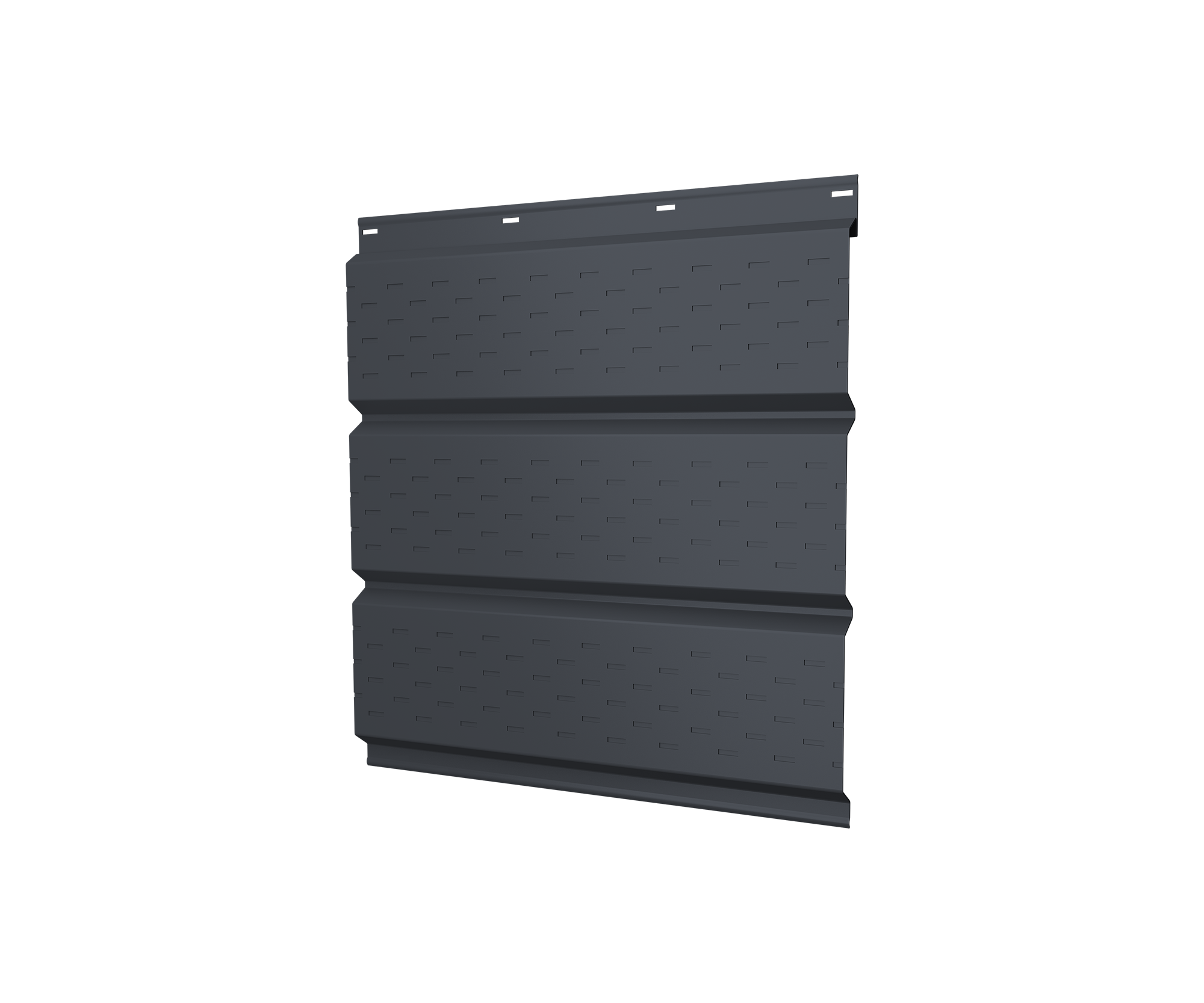 Софит металлический Grand Line полная перфорация 0,5 Drap с пленкой RAL 7024 мокрый асфальт